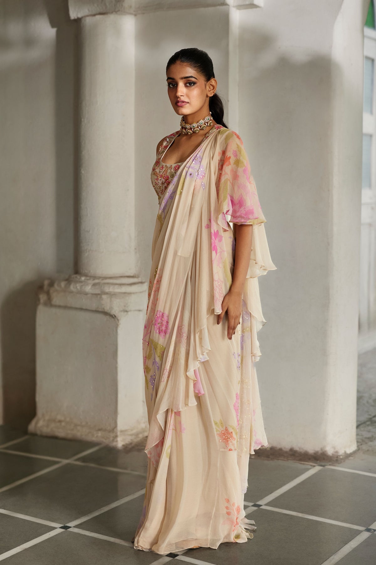 Ceres Draped Saree Set