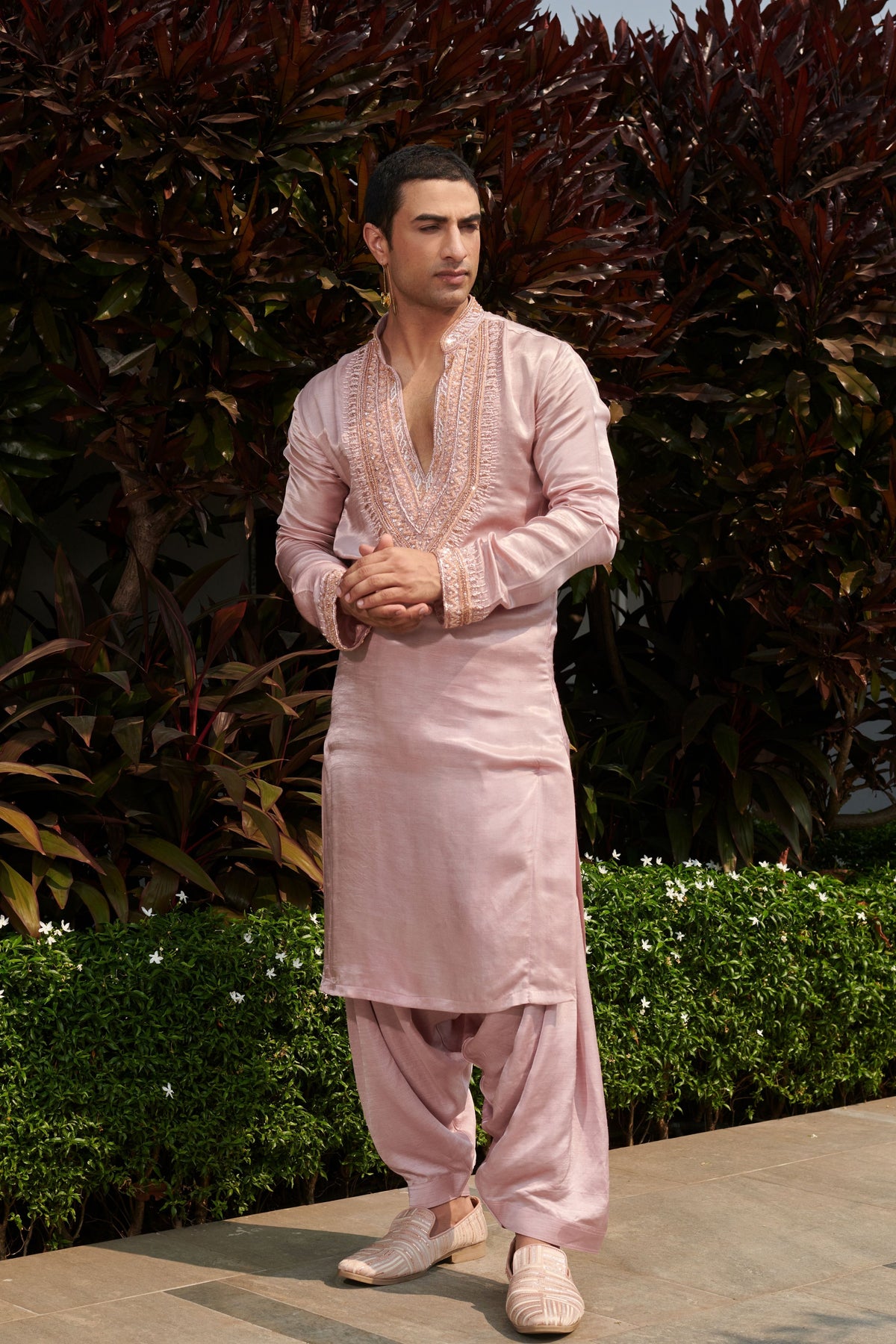 Icy Pink Mens Kurta Set