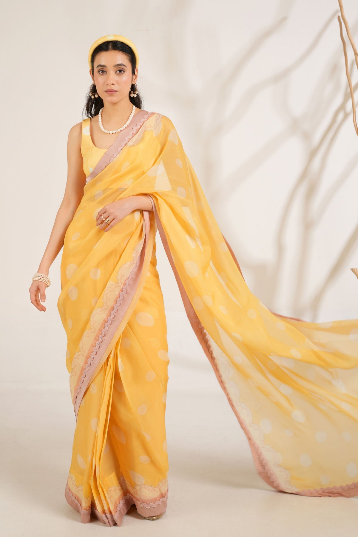 Lemon Sorbet Saree Set