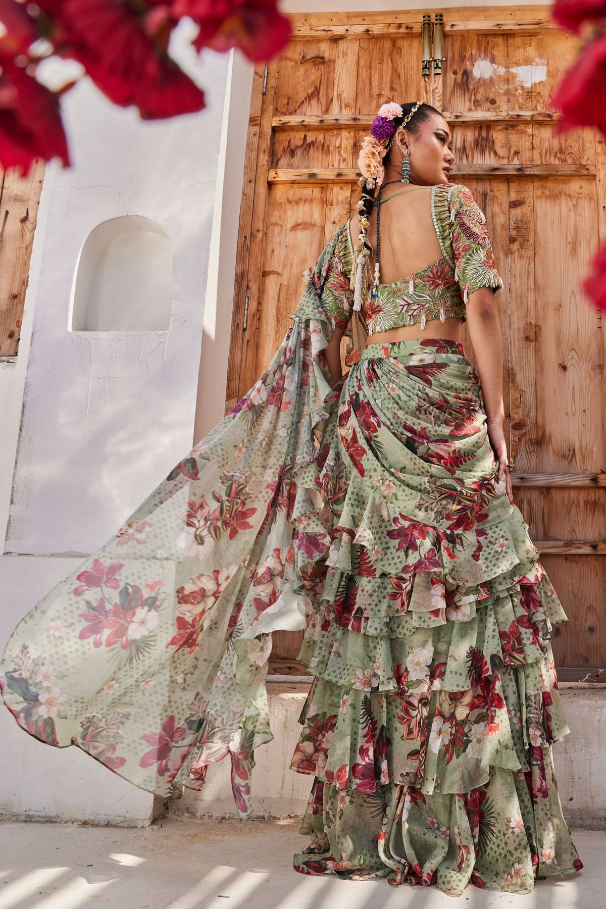 Sufi Draped Saree Set