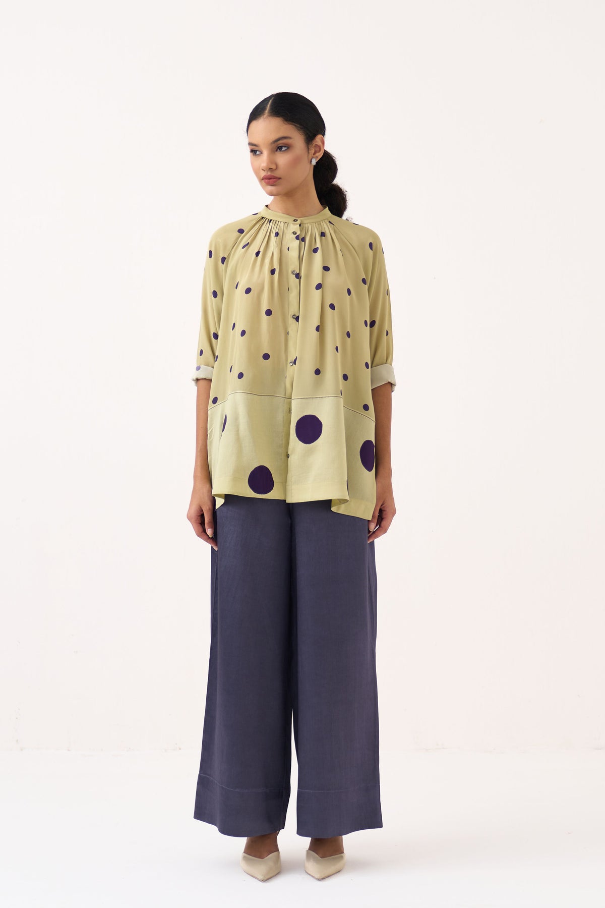 Polka Peasant Top