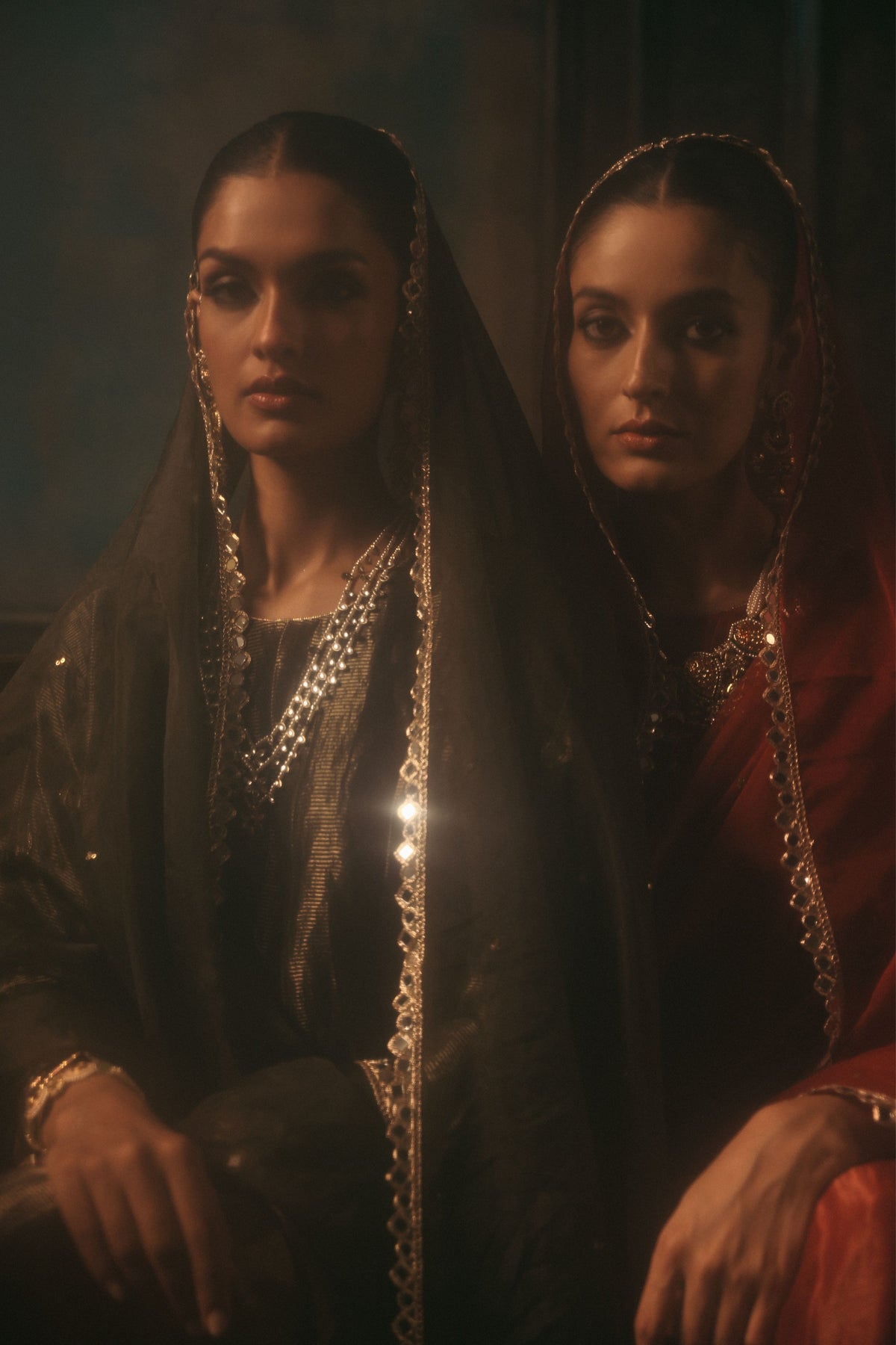 Olive Green Afsana Kalidar