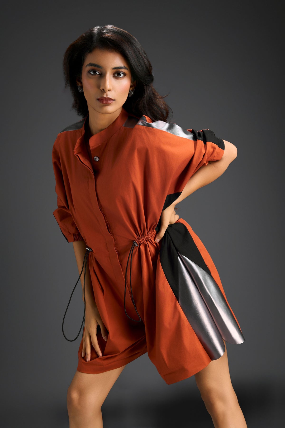 Rust Romper Shirt