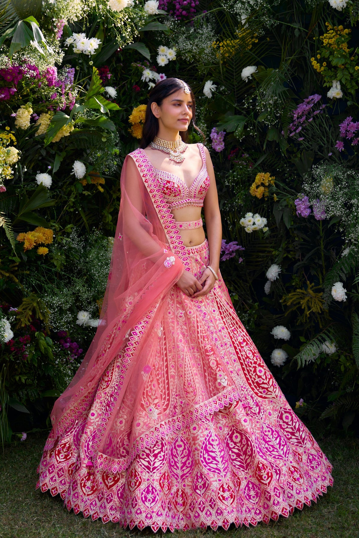 Gota Thread Embroidered Lehenga Set