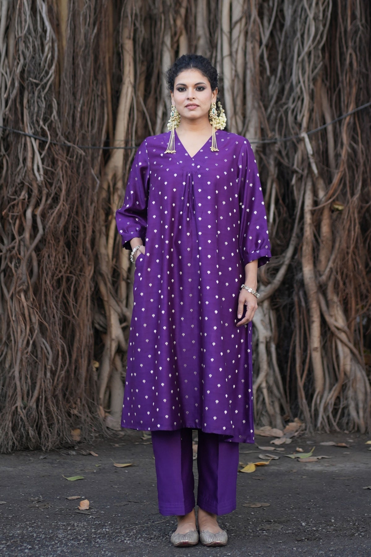 Devika Purple Elegance Kurta Set