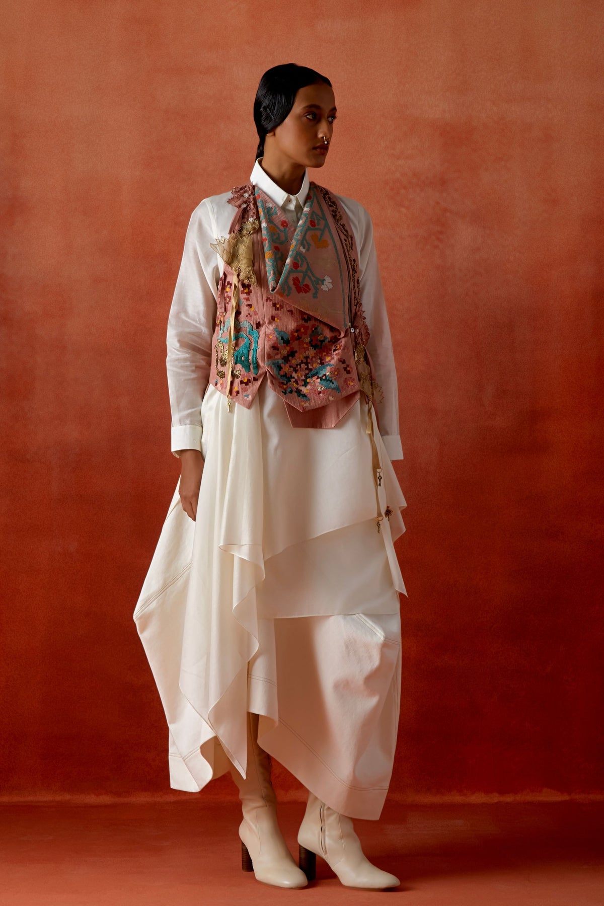 Denim Barrel Skirt Set