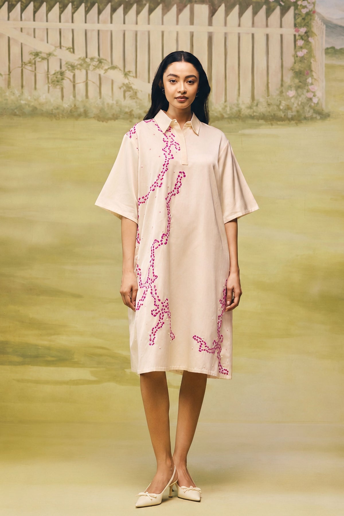 Porcelain Relaxed Short Dress