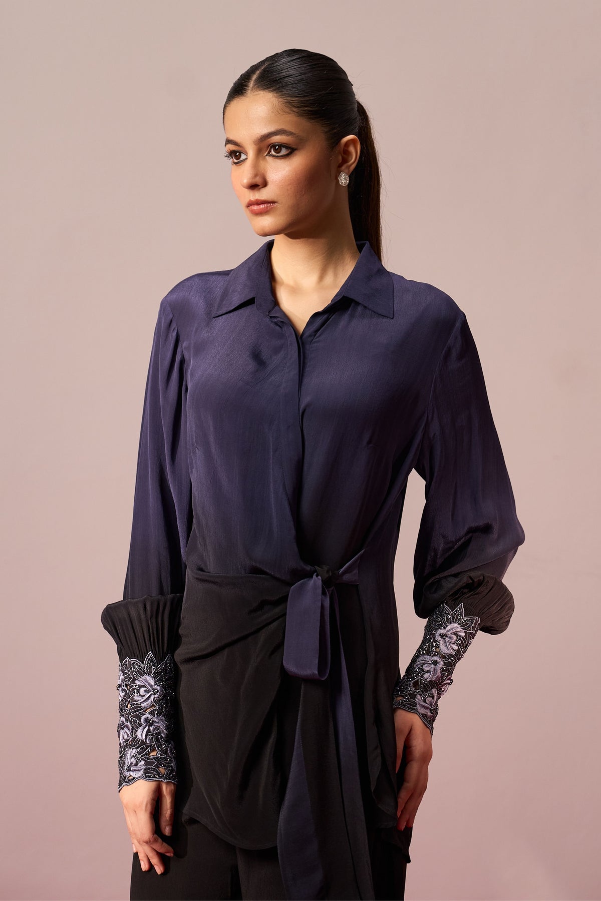 Ash Onyx Tie Up Co-ord Set