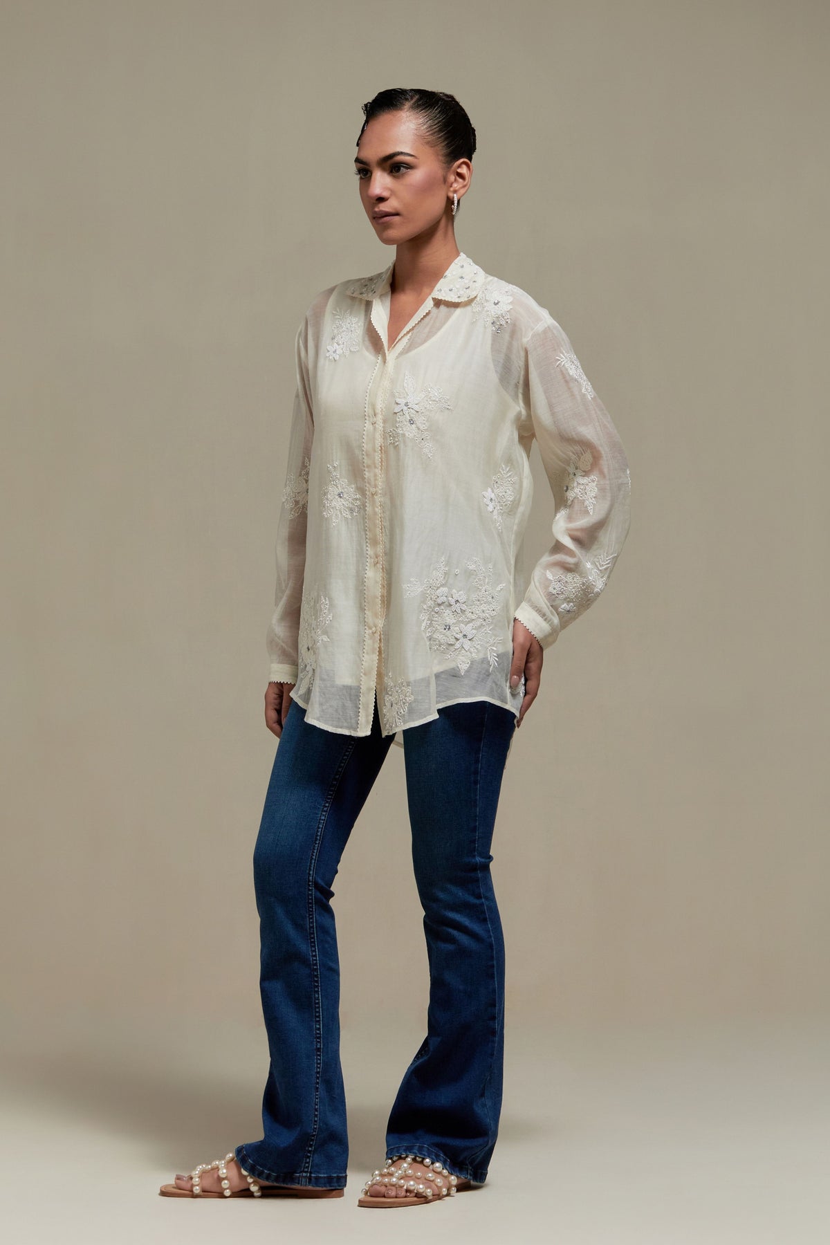 Off White Cotton Shirt