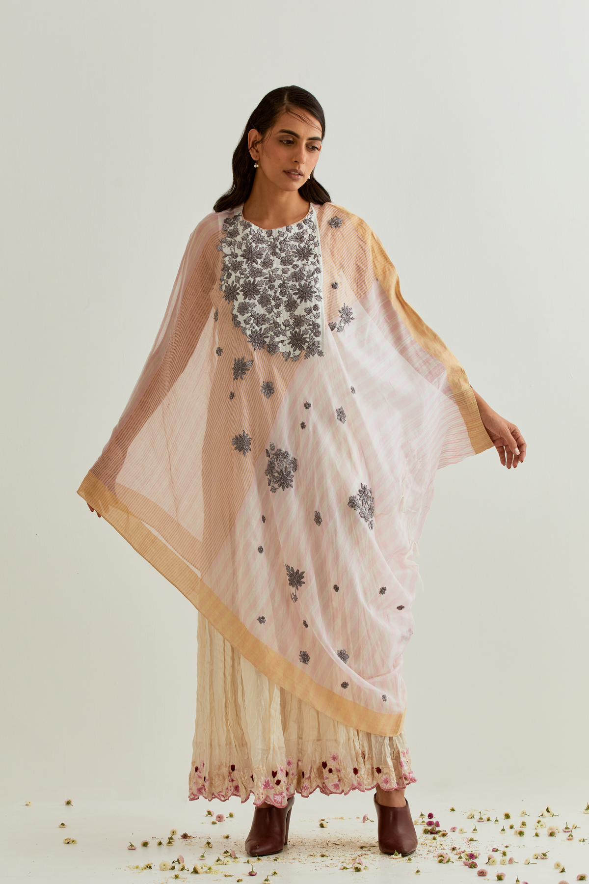 Pink Handwoven Chanderi Dress