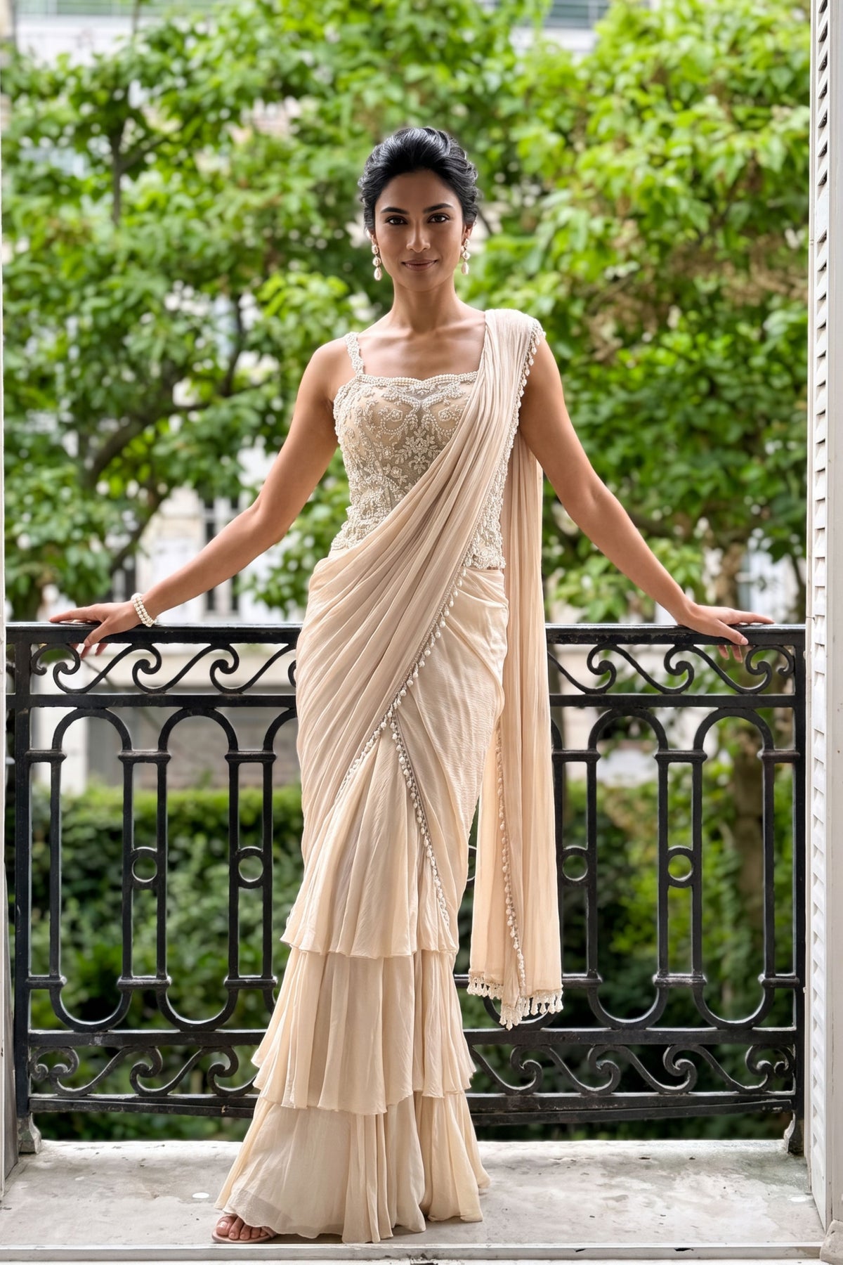 Florencia Draped Saree Set