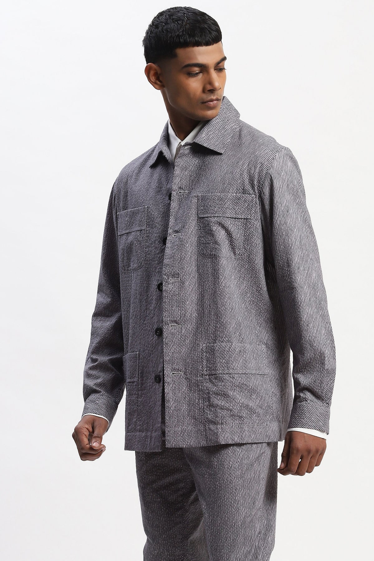 Diagonal Print Jacket