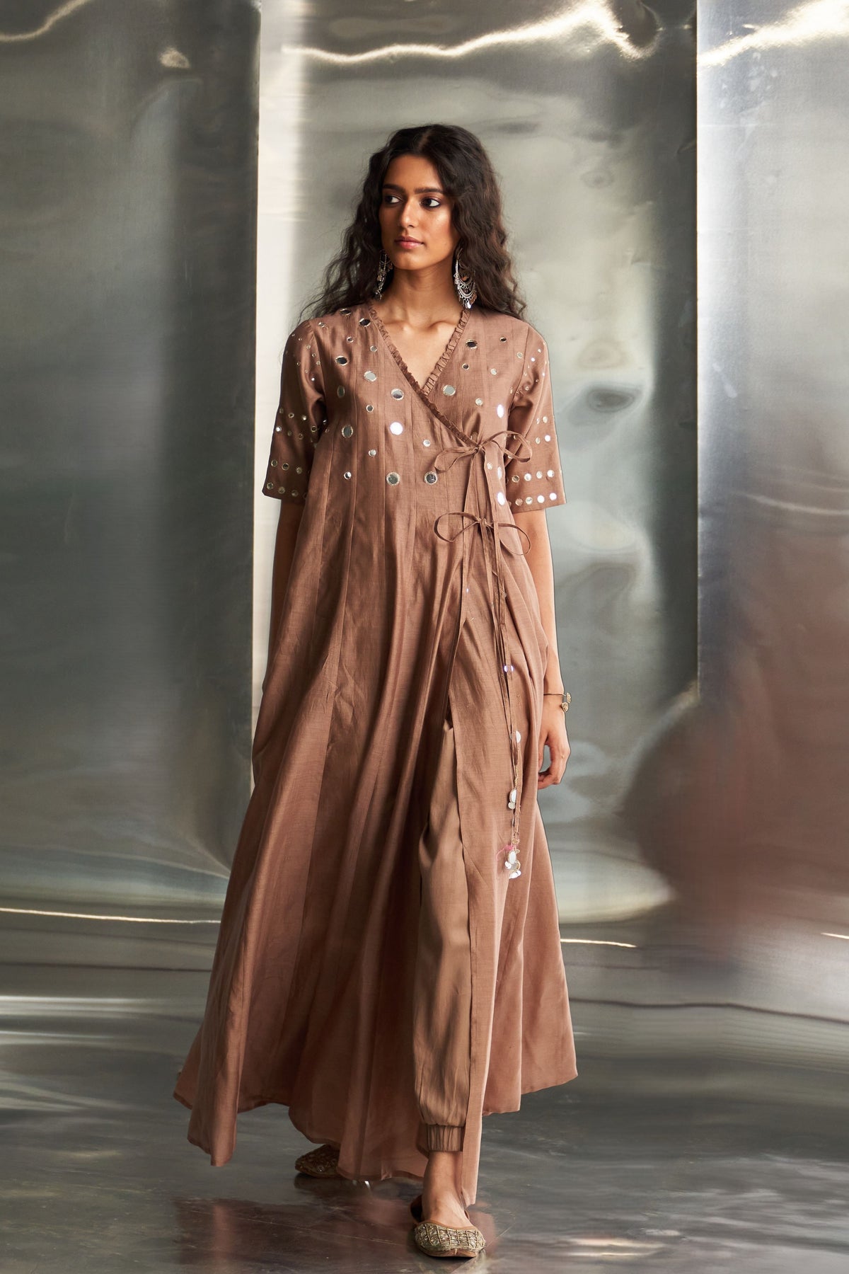Ginger Anarkali Set