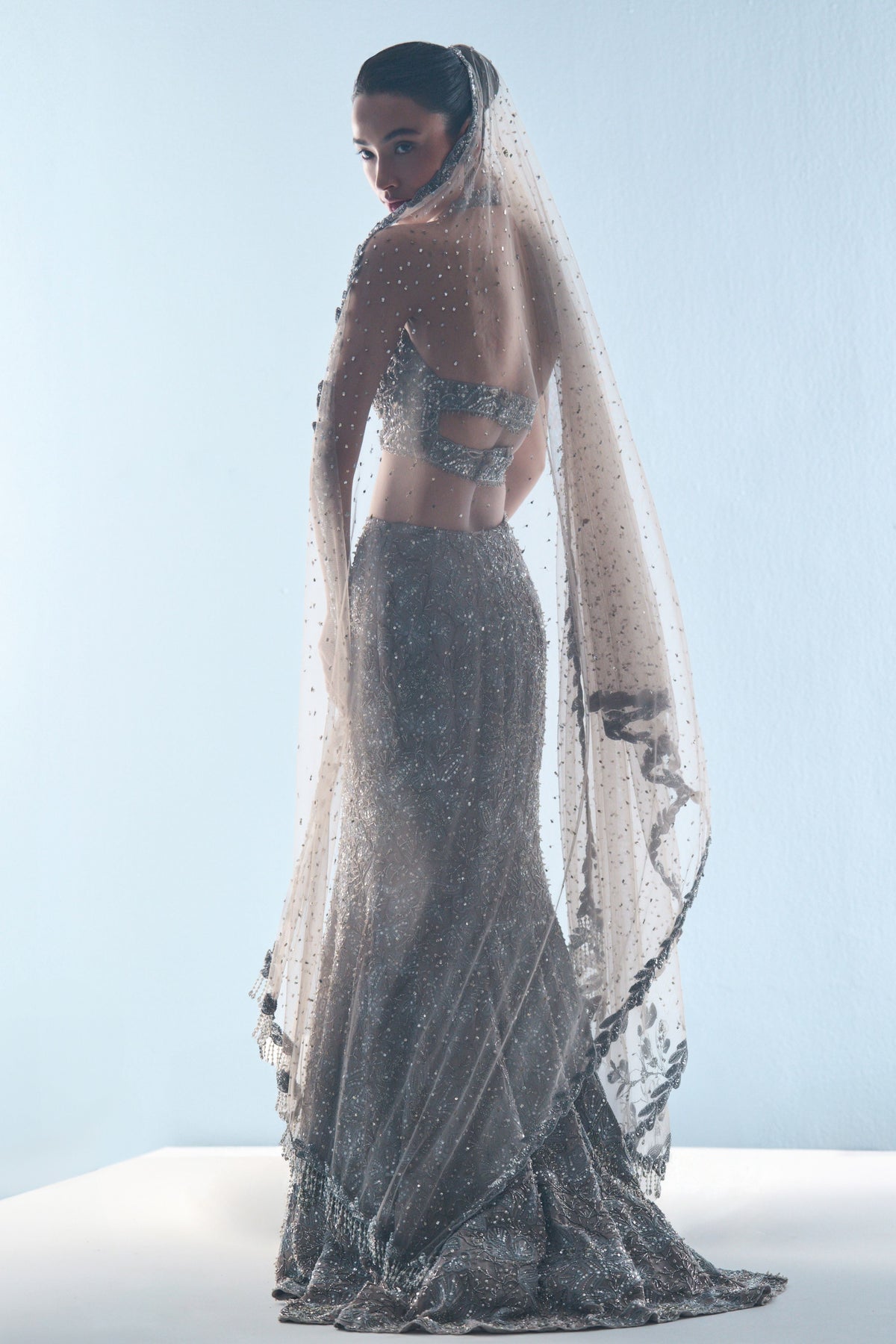 Georgette Fit N Flare Lehenga Set