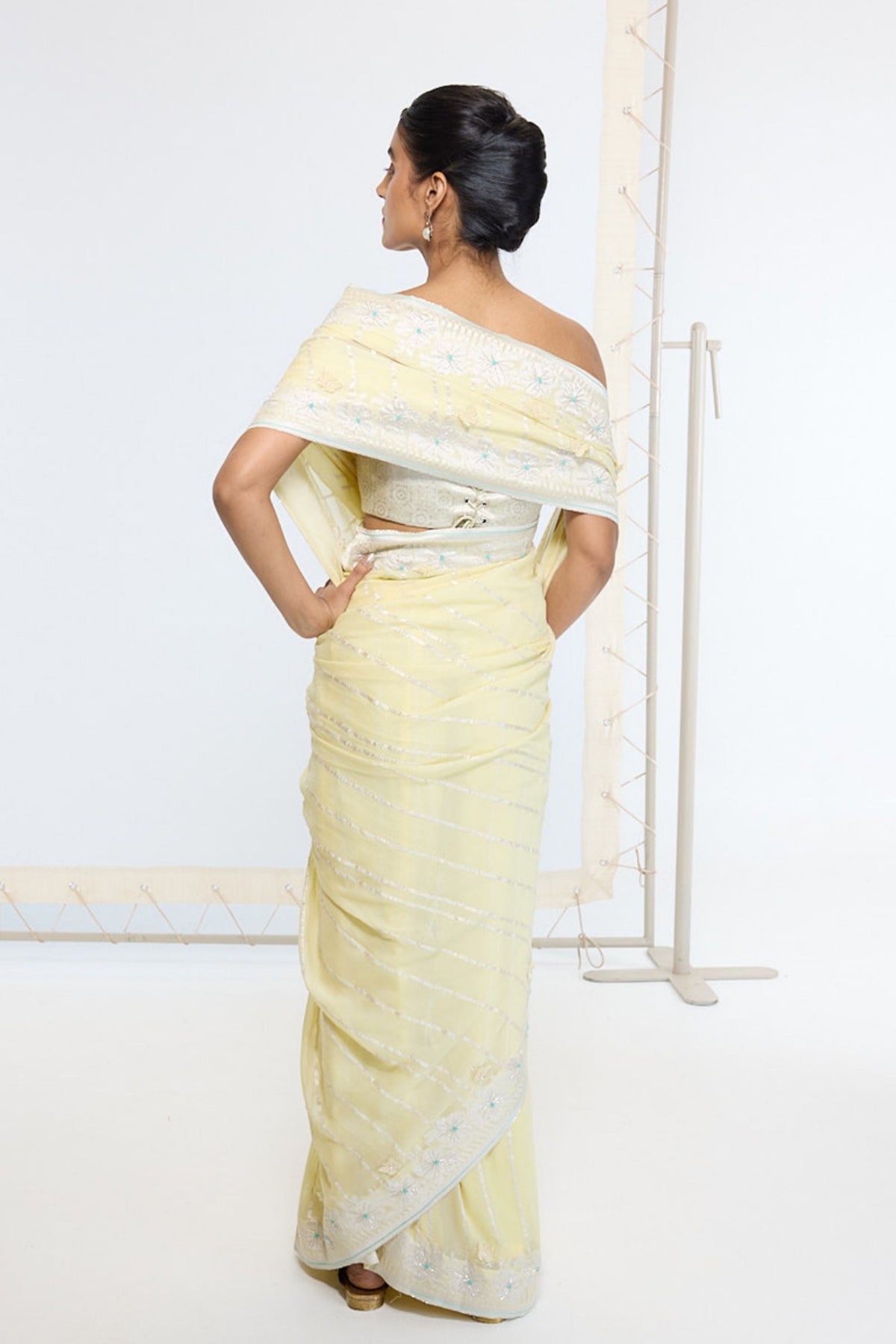 Handwoven Lemon Yellow Saree