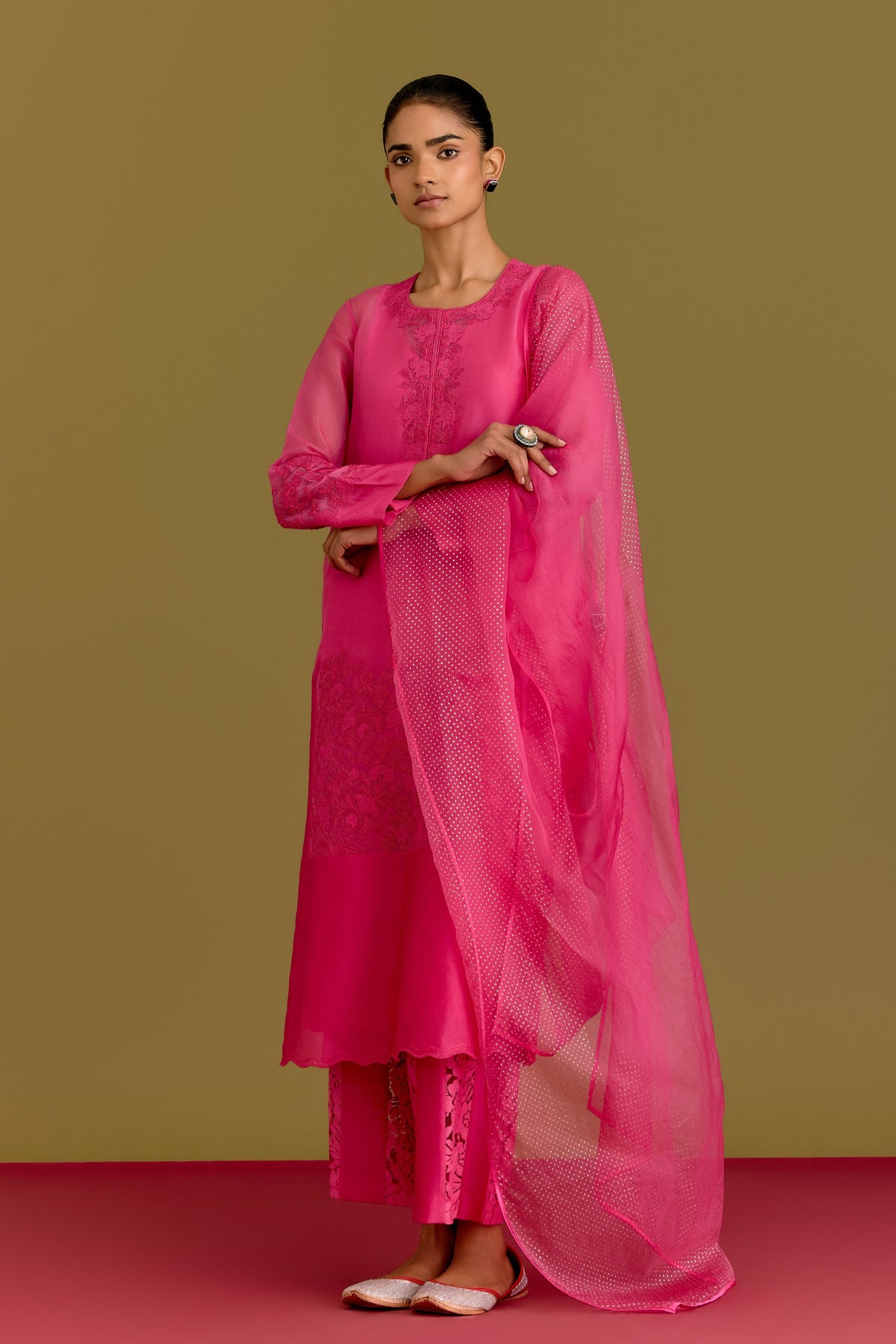 Fuchsia Kurta Set