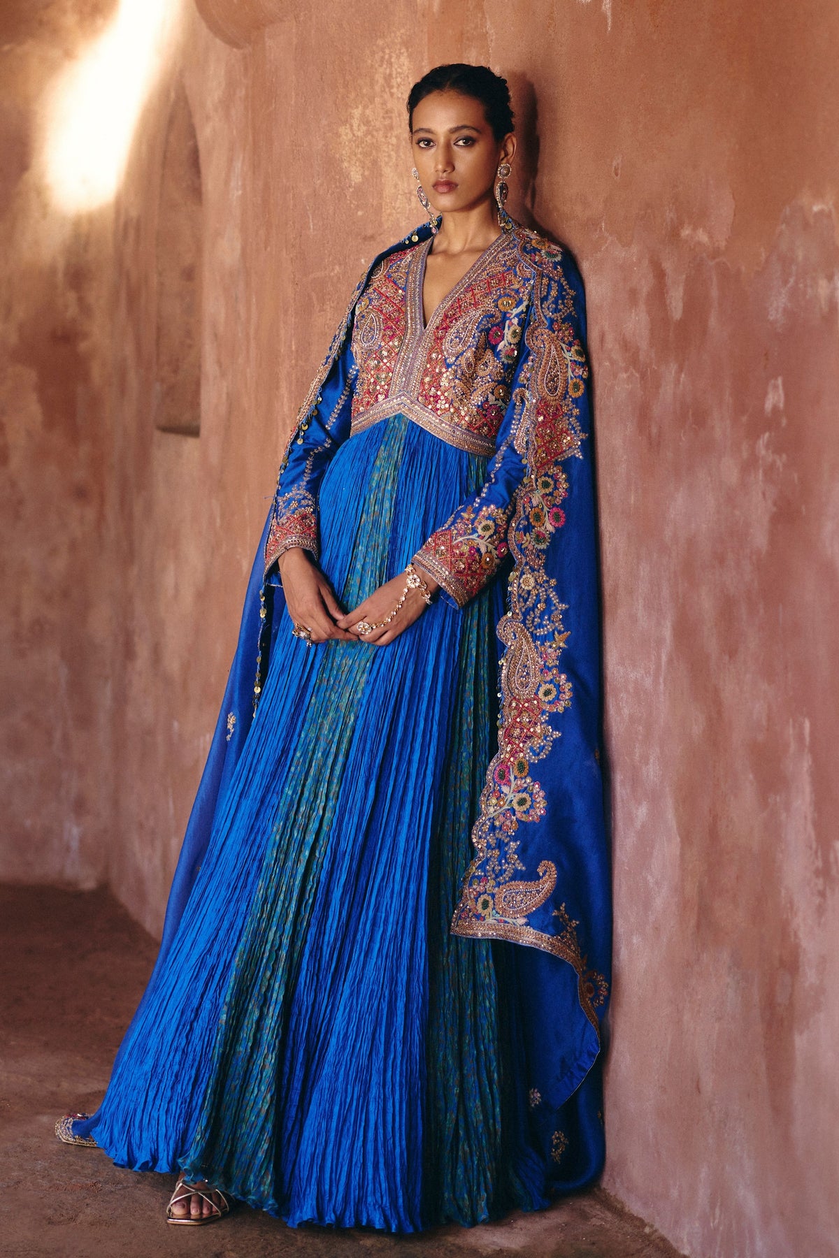 Gulrez Crushed Anarkali Set