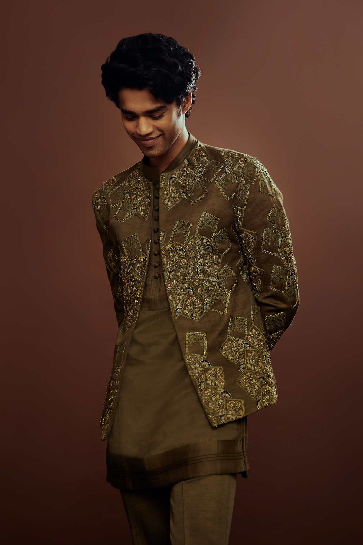 Babil Khan In The Olives Short Jacket Set