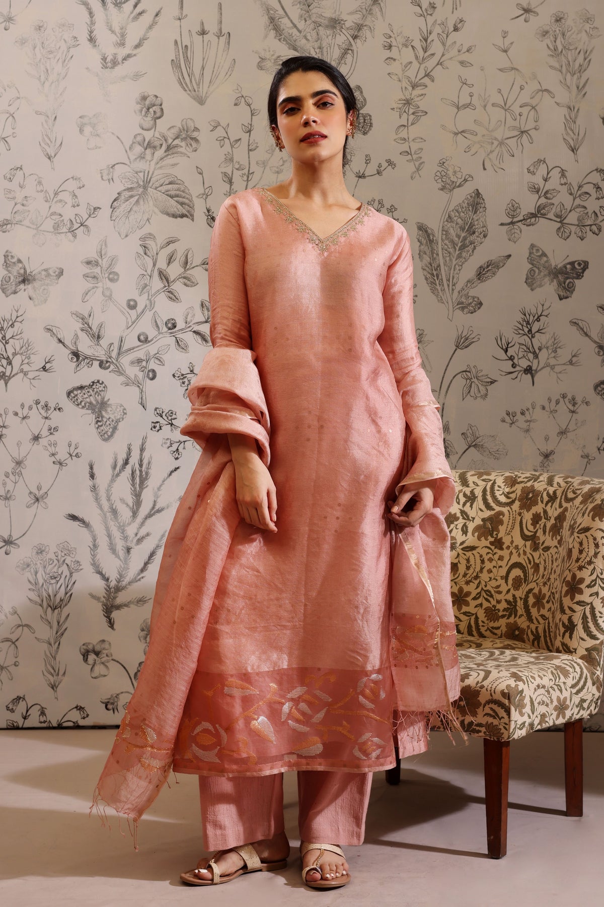 Udaya Old Rose Kurta Set