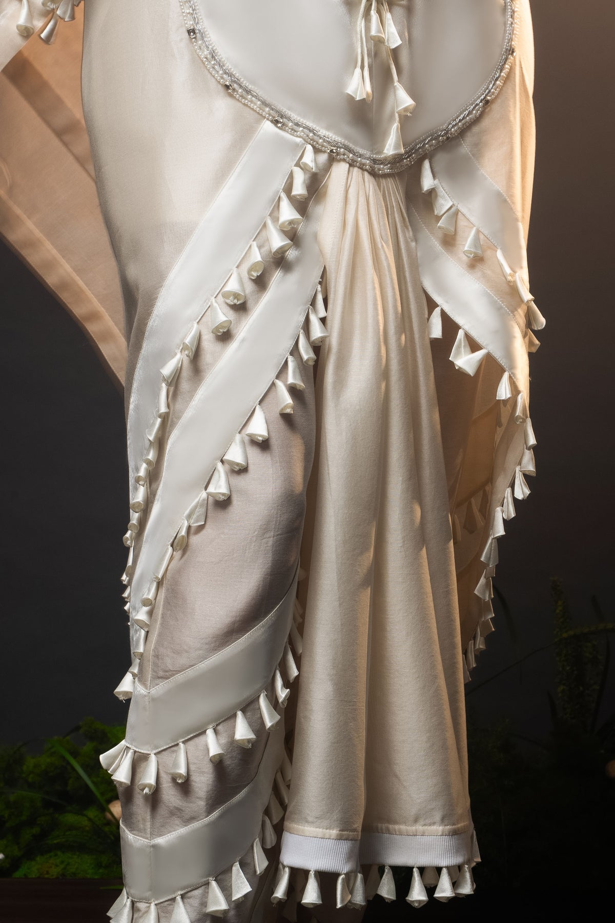 Sculptural Scallop Tassel Kaftan Set
