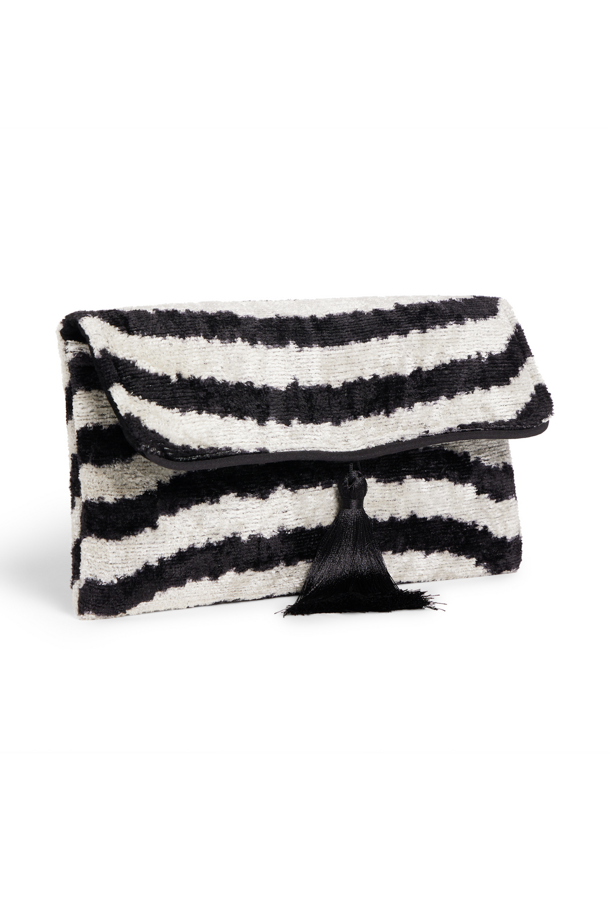 Velvet Silk Fold Over Clutch