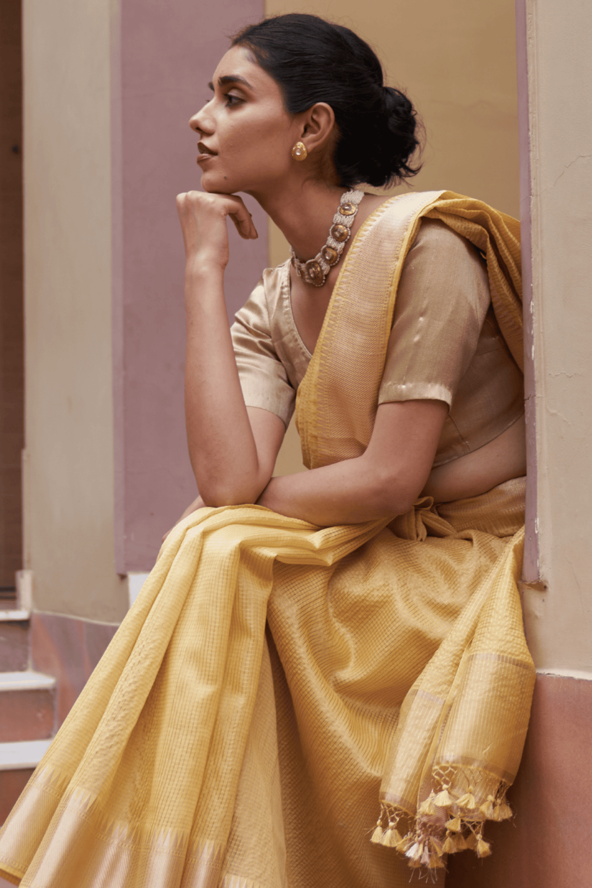 Shobha Yellow Saree