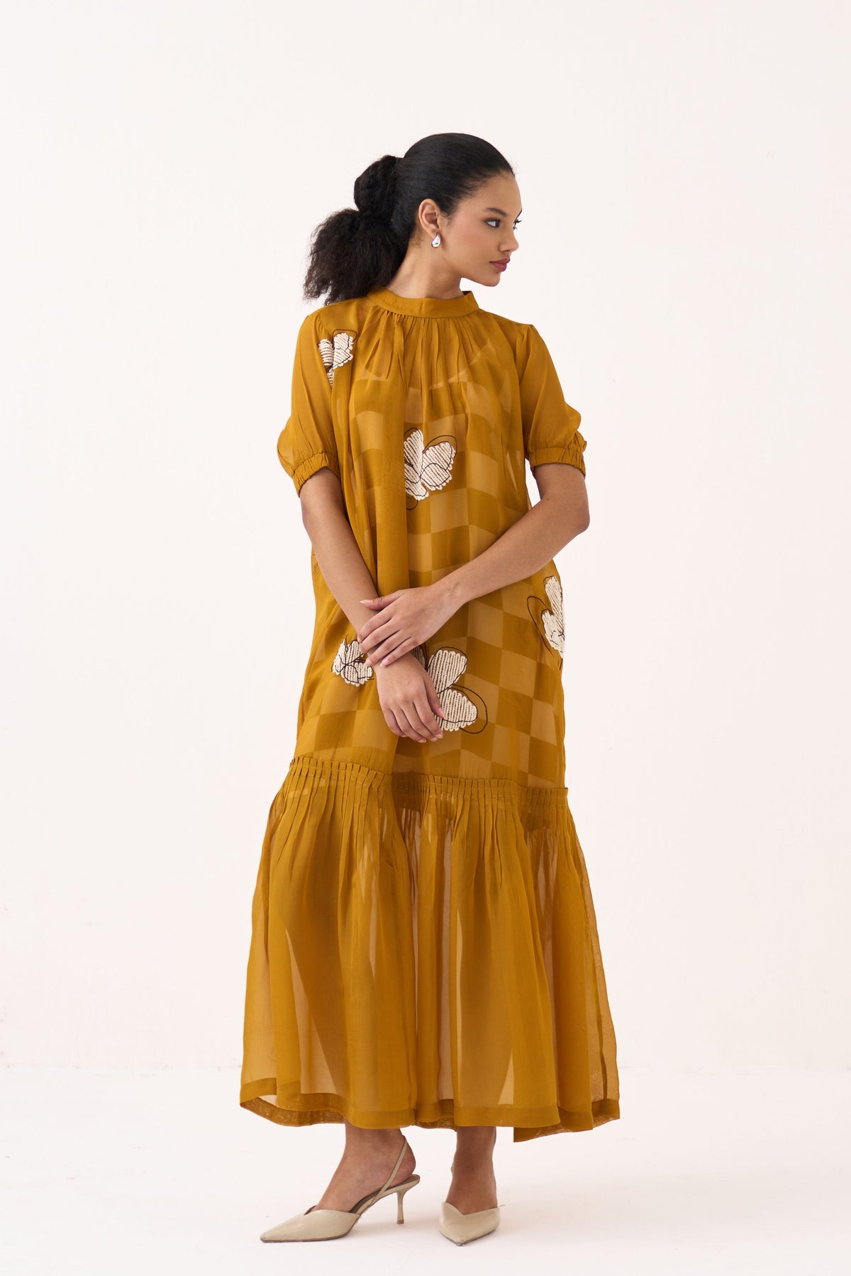 Floral Reversable Applique Dress