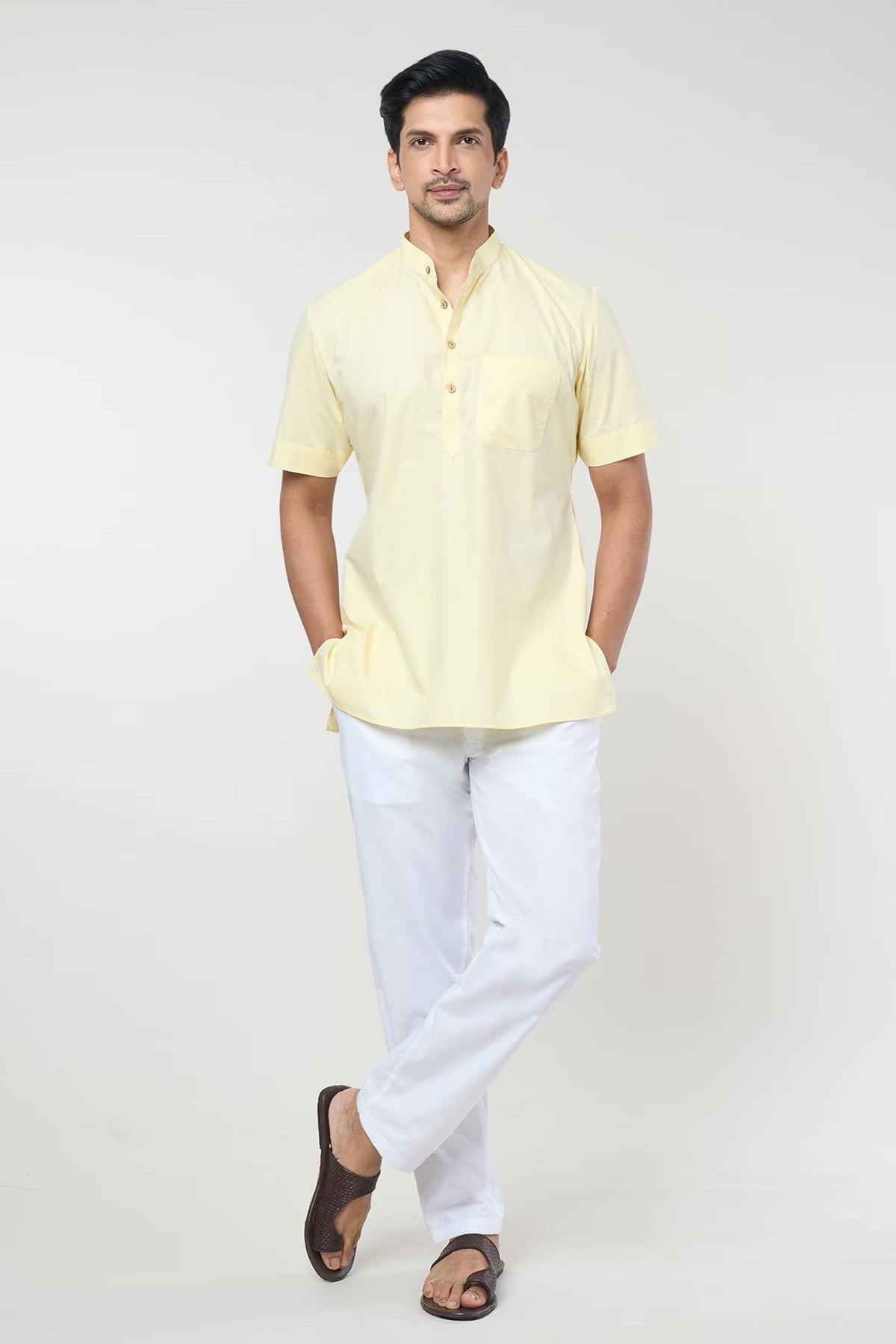 Yellow Pastel Shirt Set