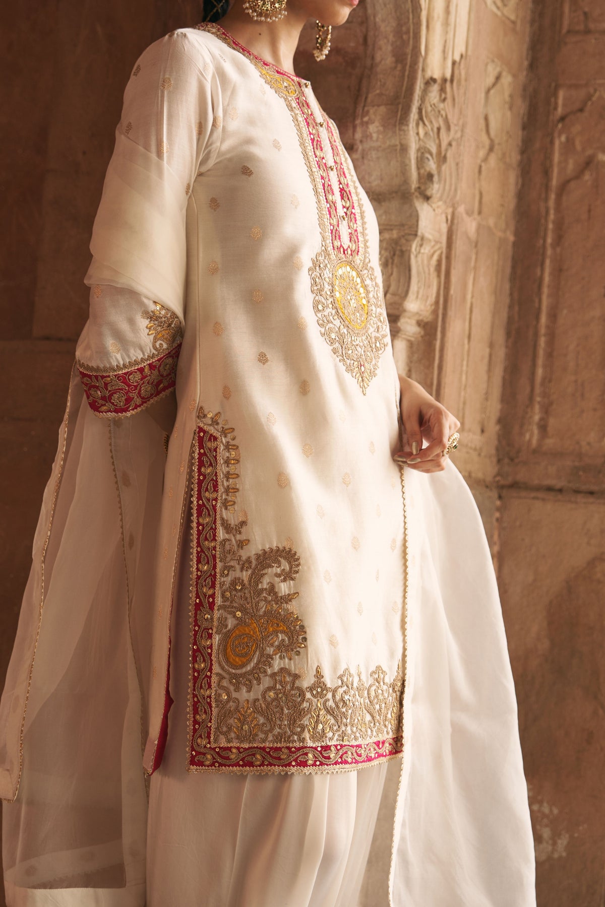 Anila Ivory Kurta With Salwar