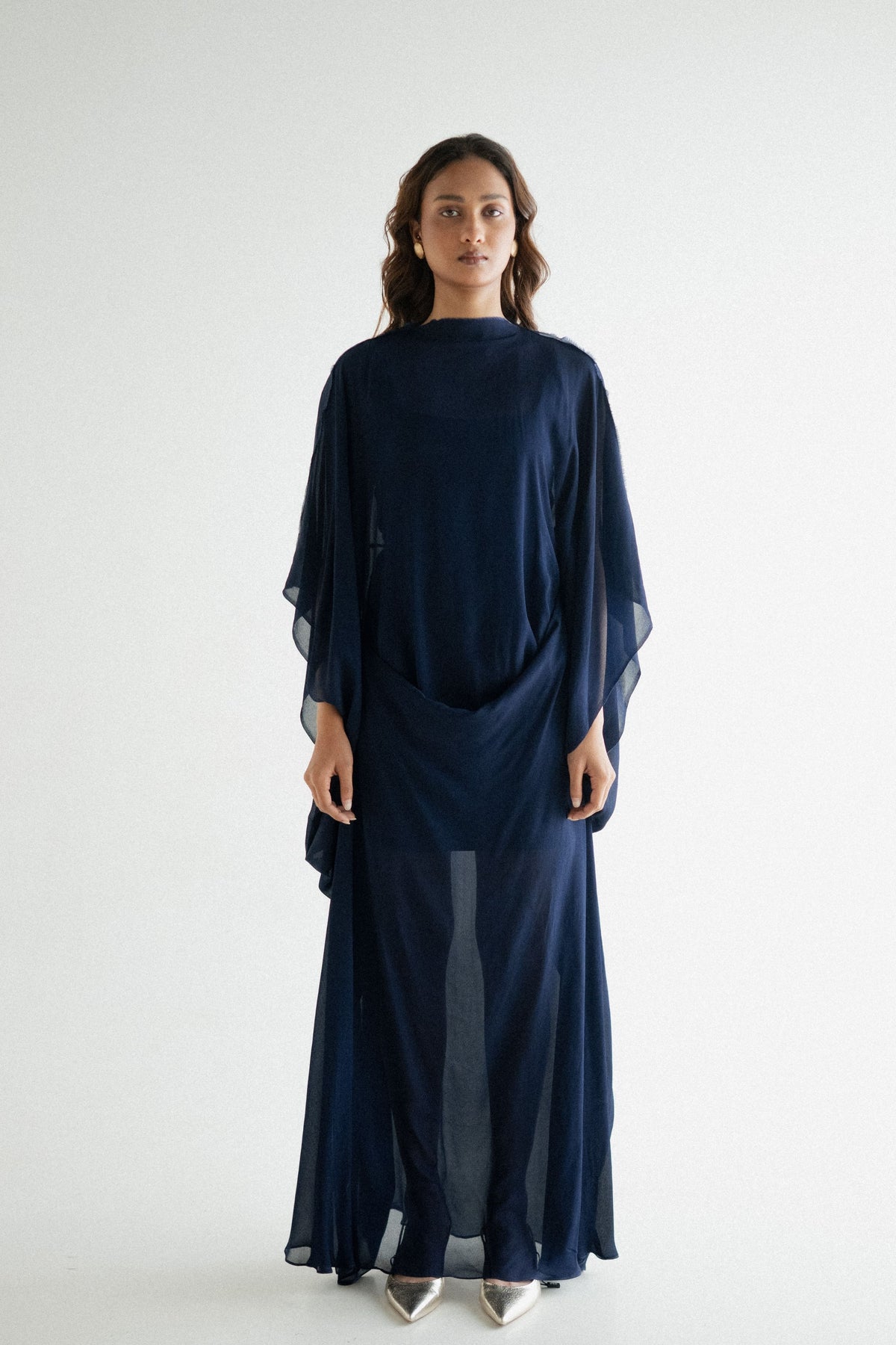 Tie Up Blue Kaftan