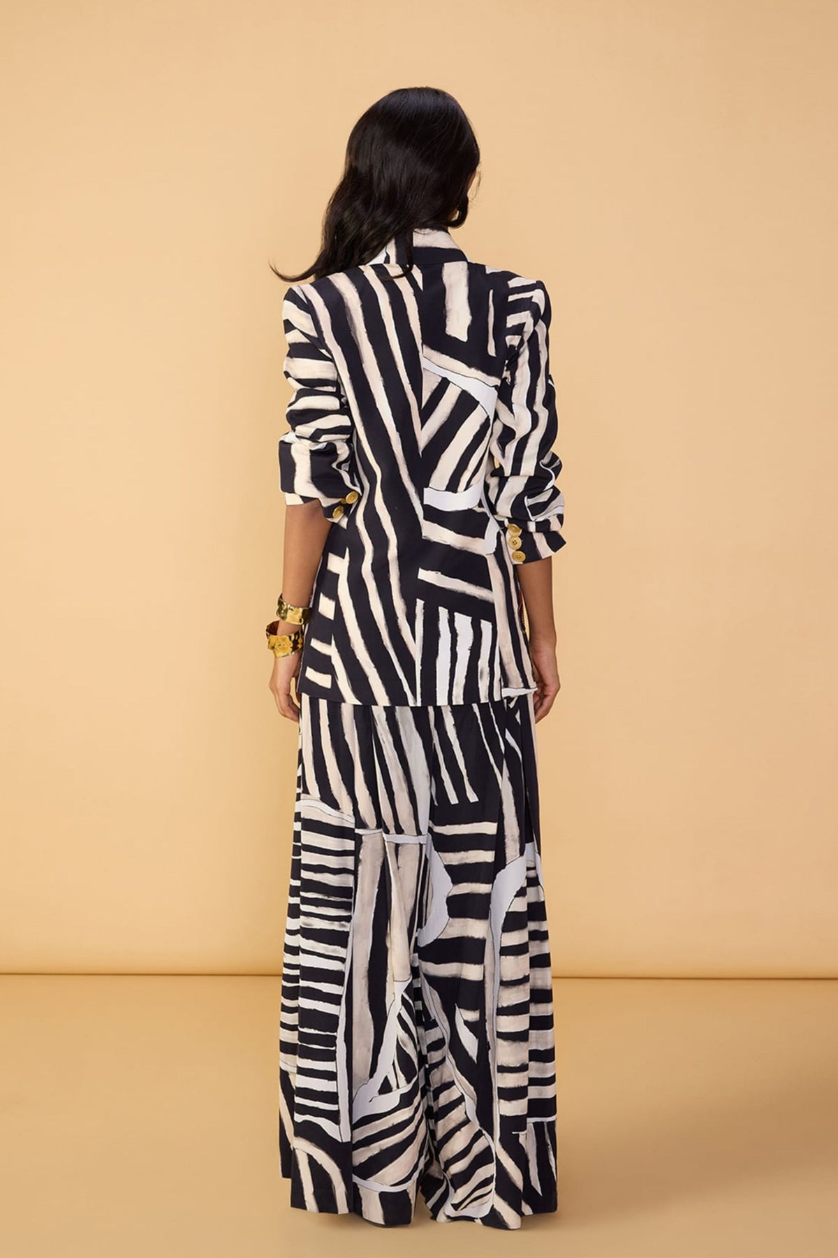 Abstract Stripe Skylar Blazer