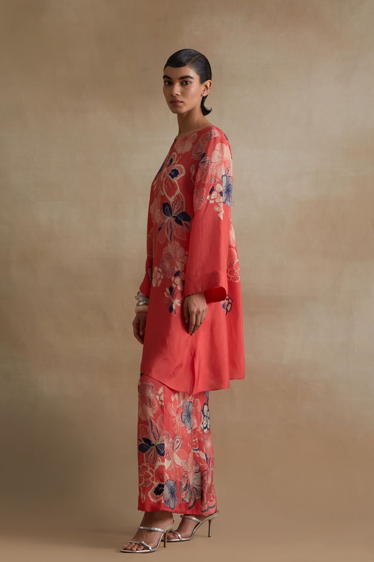 Tomato Bold Floral Print Tunic Set