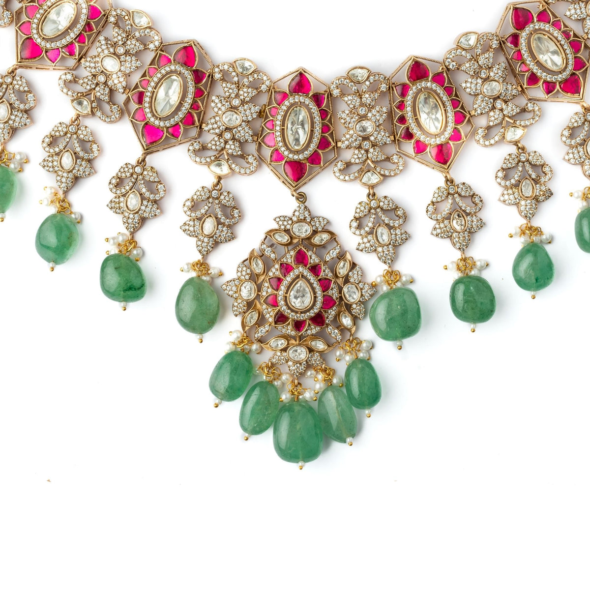 Multicolor Kundan Polki Set