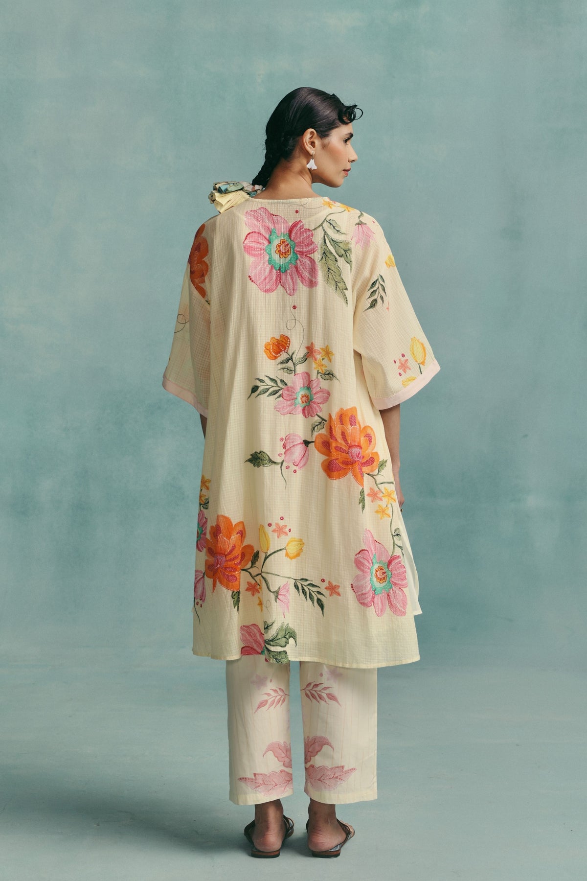 Dahlia Ecru Kaftan Set
