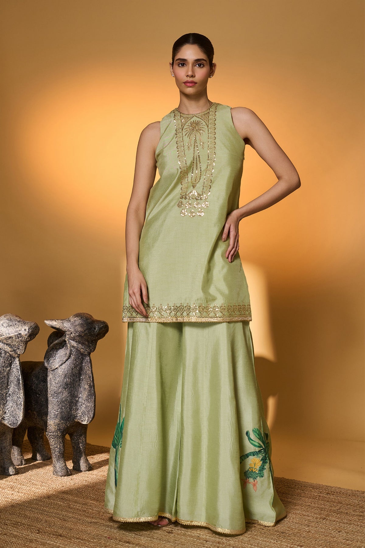 Mint Rose Blush Kurta Set