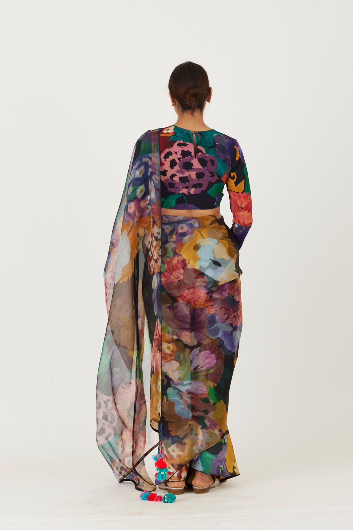 Farah Black Saree