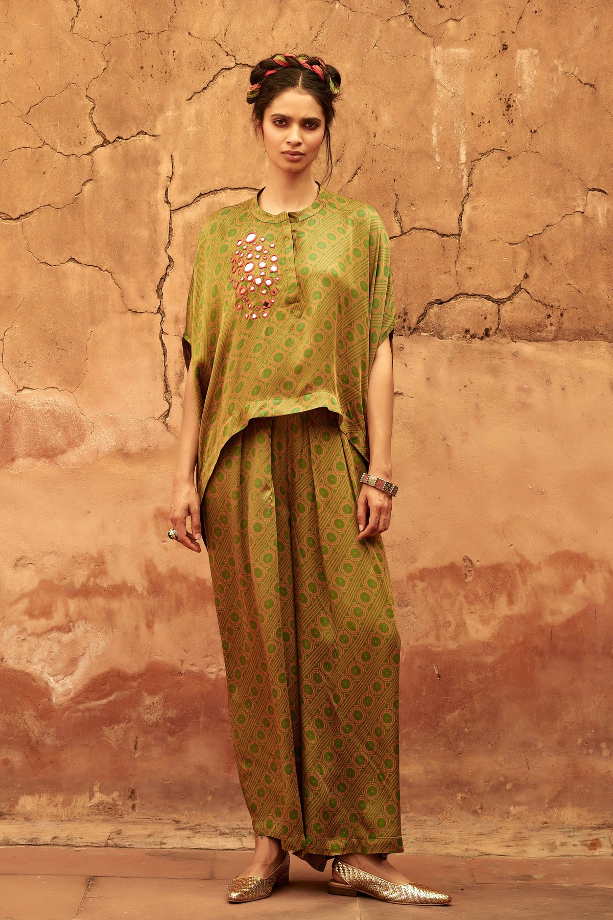 Green Cowl Co-ord Set