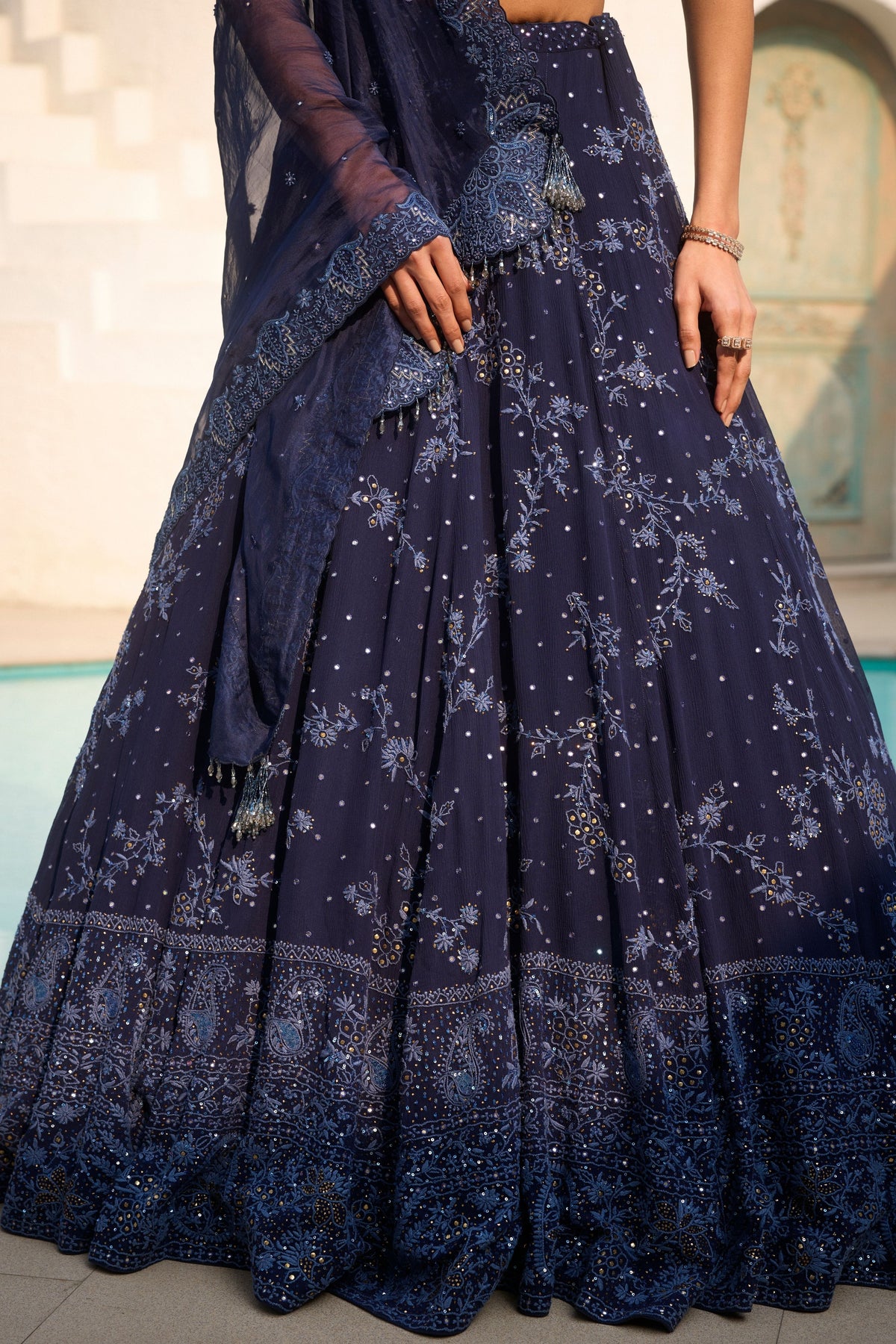 Auria Chikankari Lehenga Set
