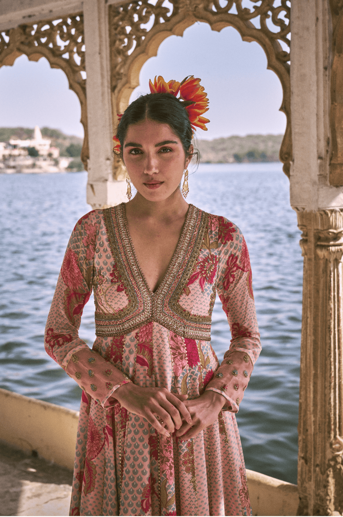 Gul Nude Pink Anarkali Set