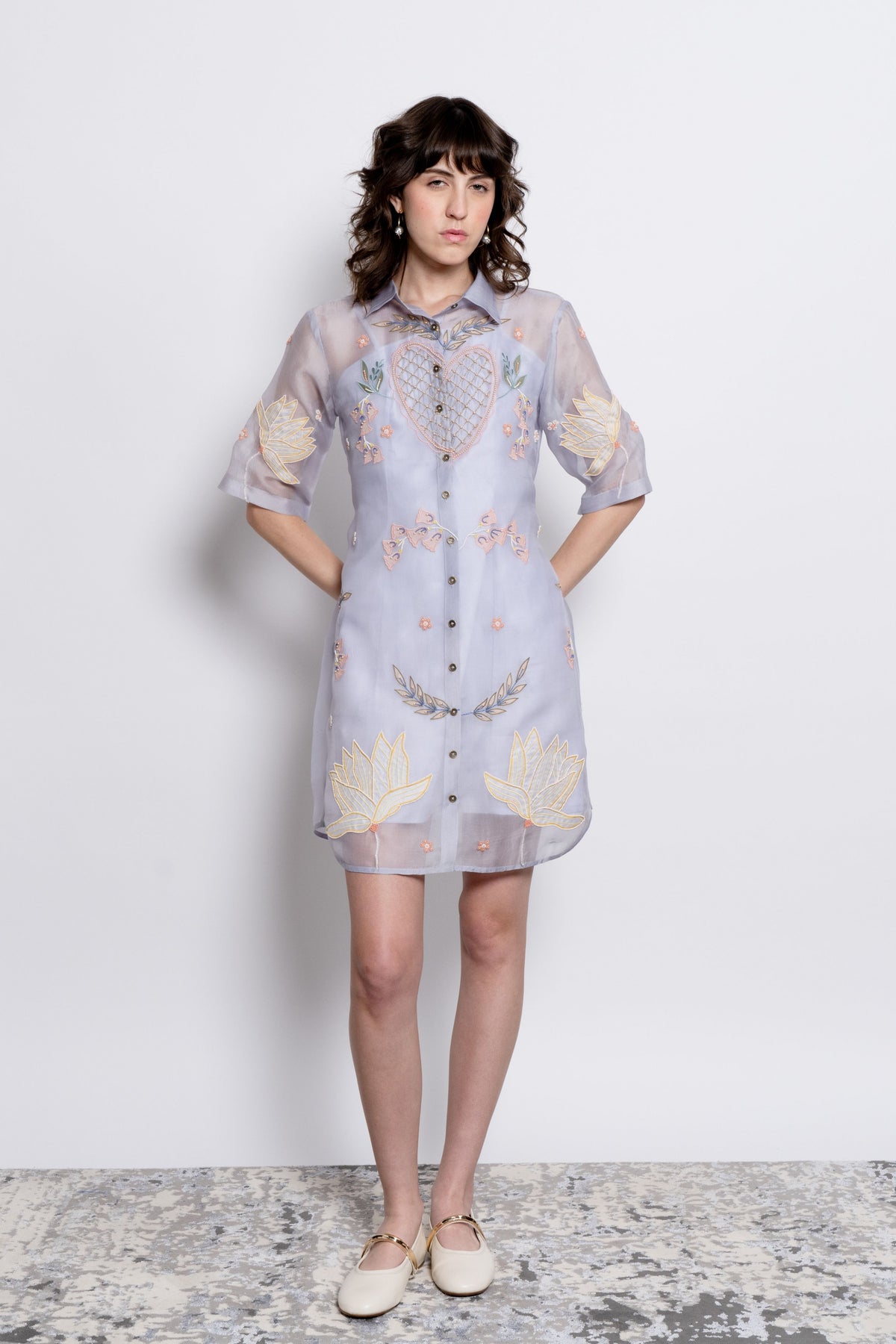 Powder Blue Amora Shirt Dress