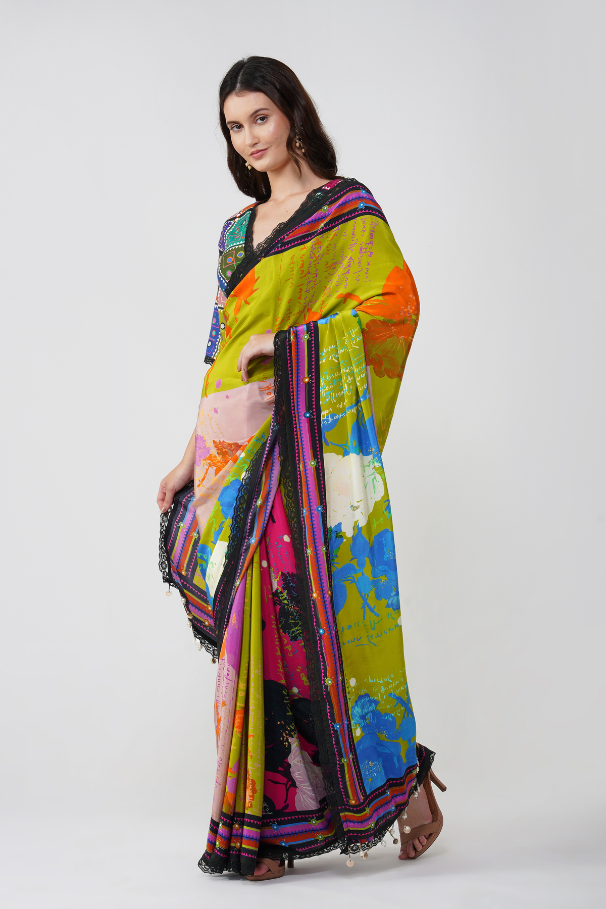Banjara Bloom Printed Saree Set