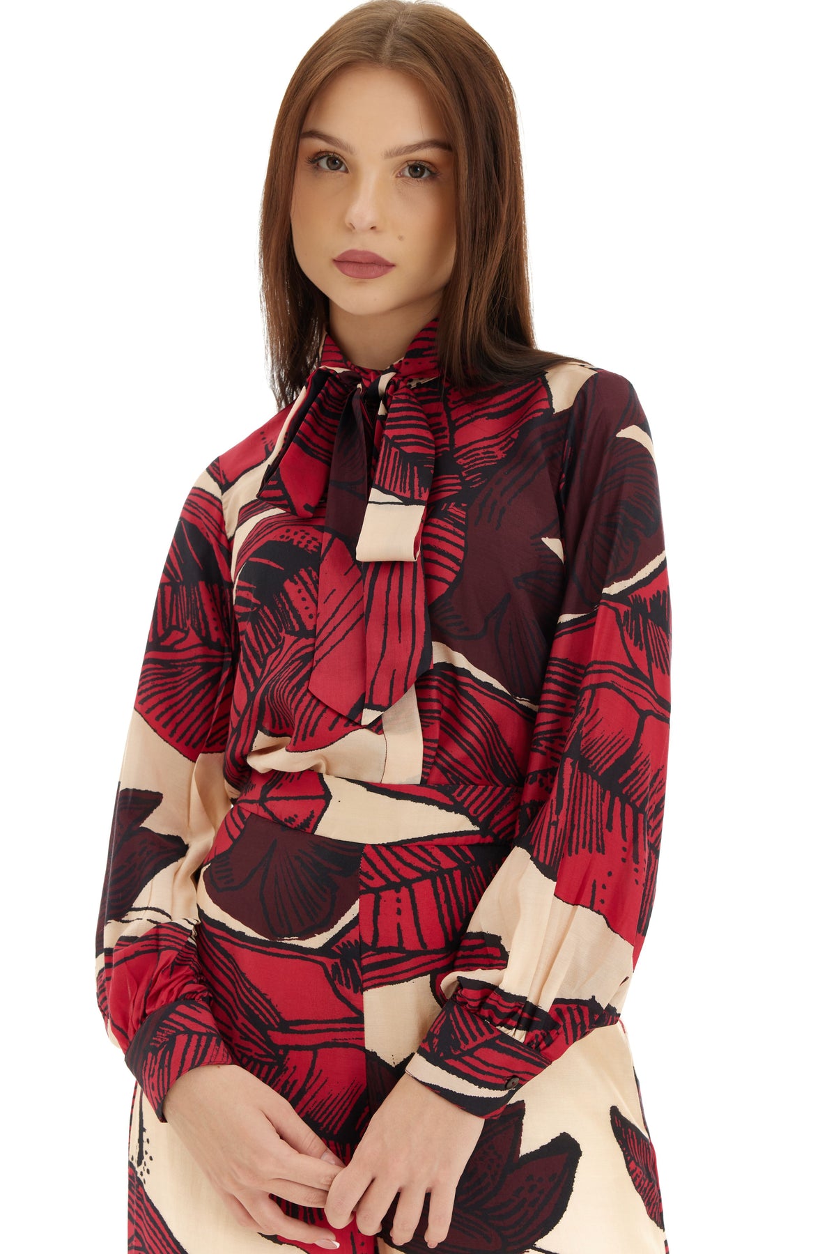 Red and Brown Bow Shirt