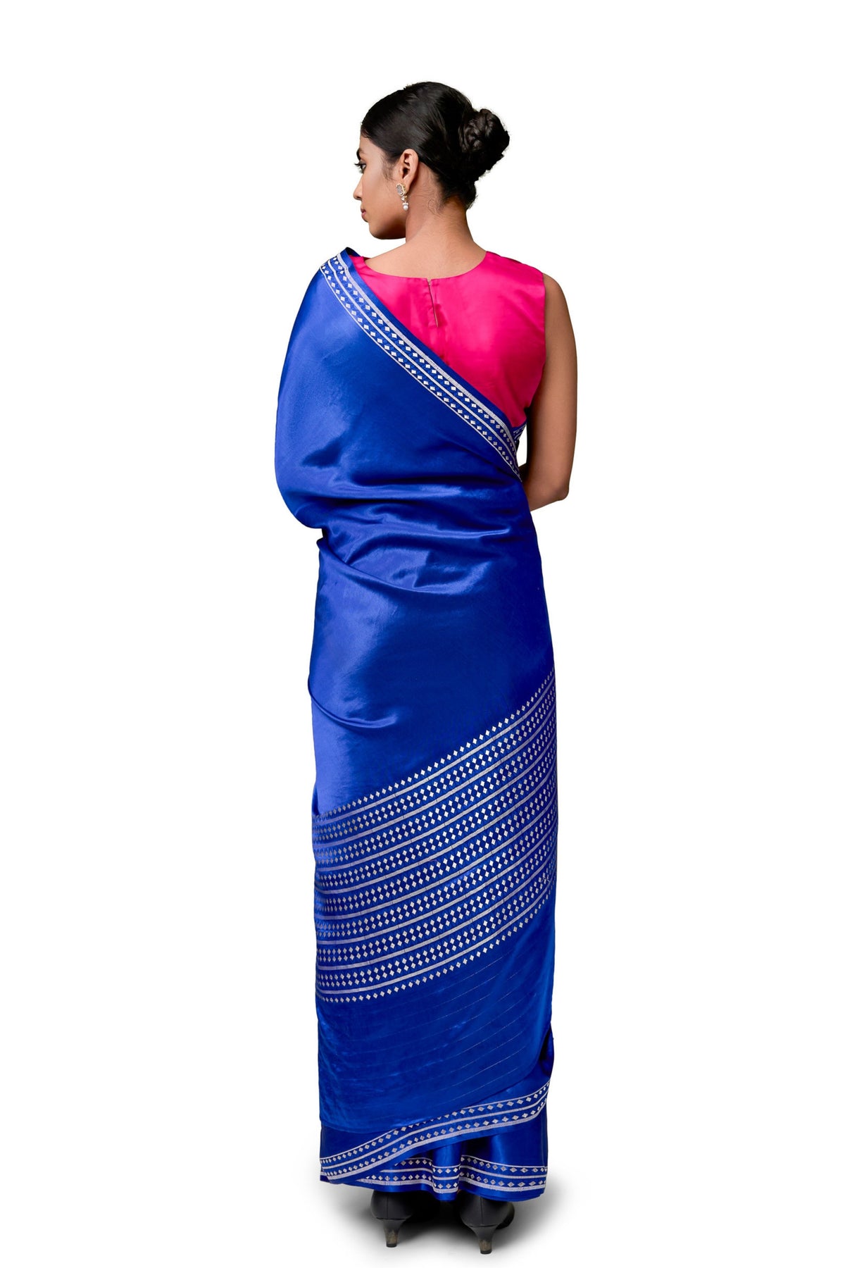 Royal Blue Gajji Satin Saree