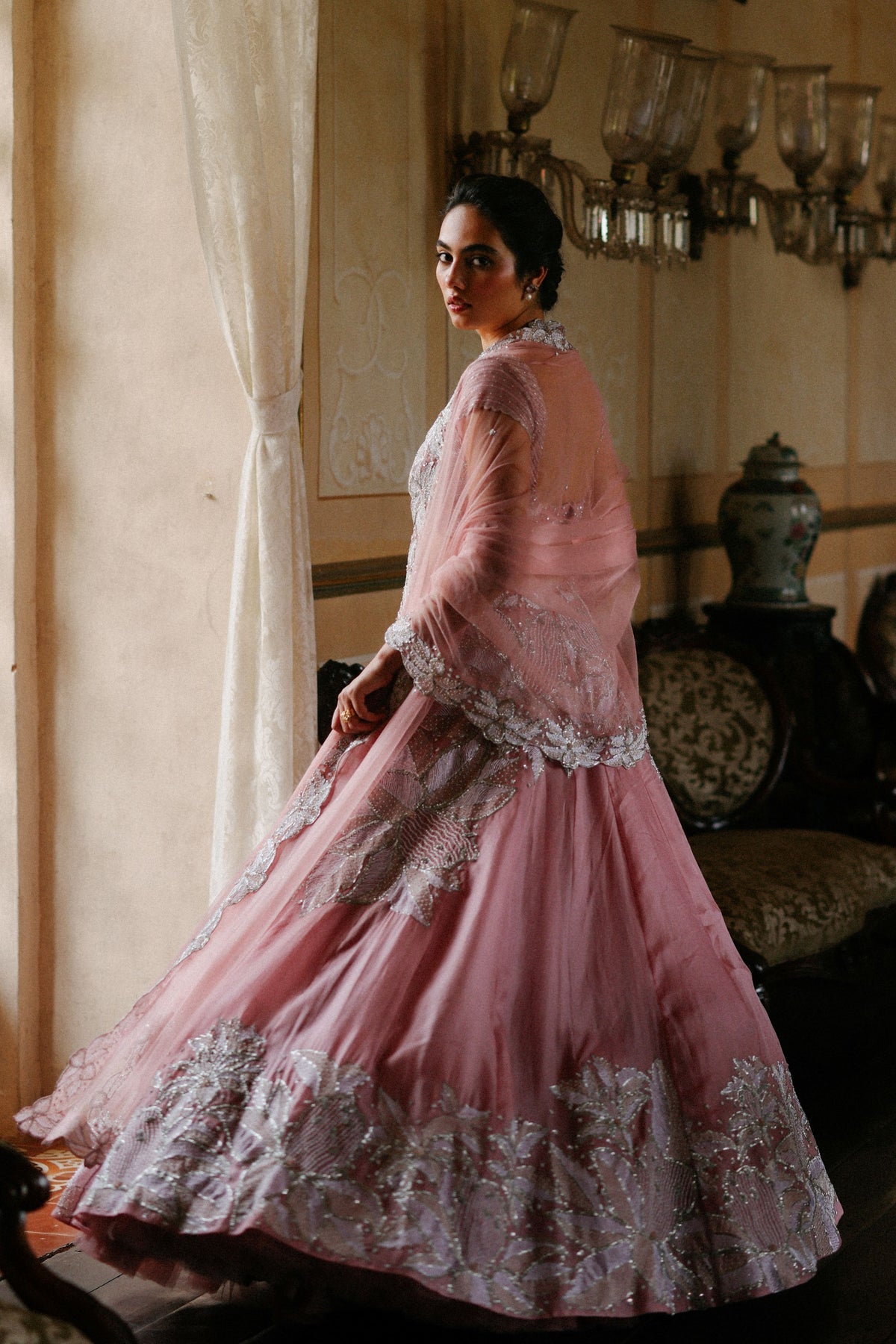 Coral Rose Lehenga Set