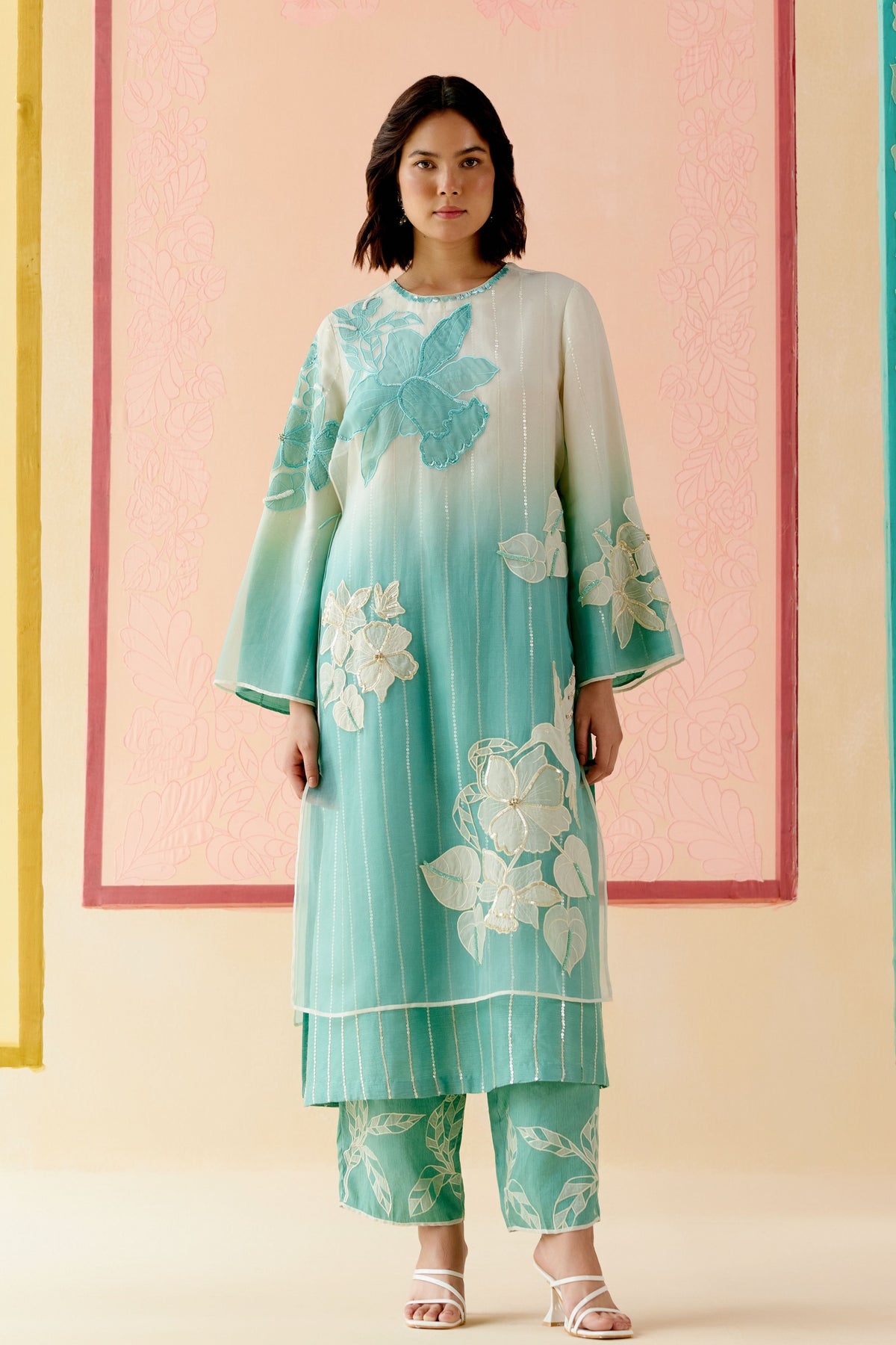 Mint Ombre Kurta Set