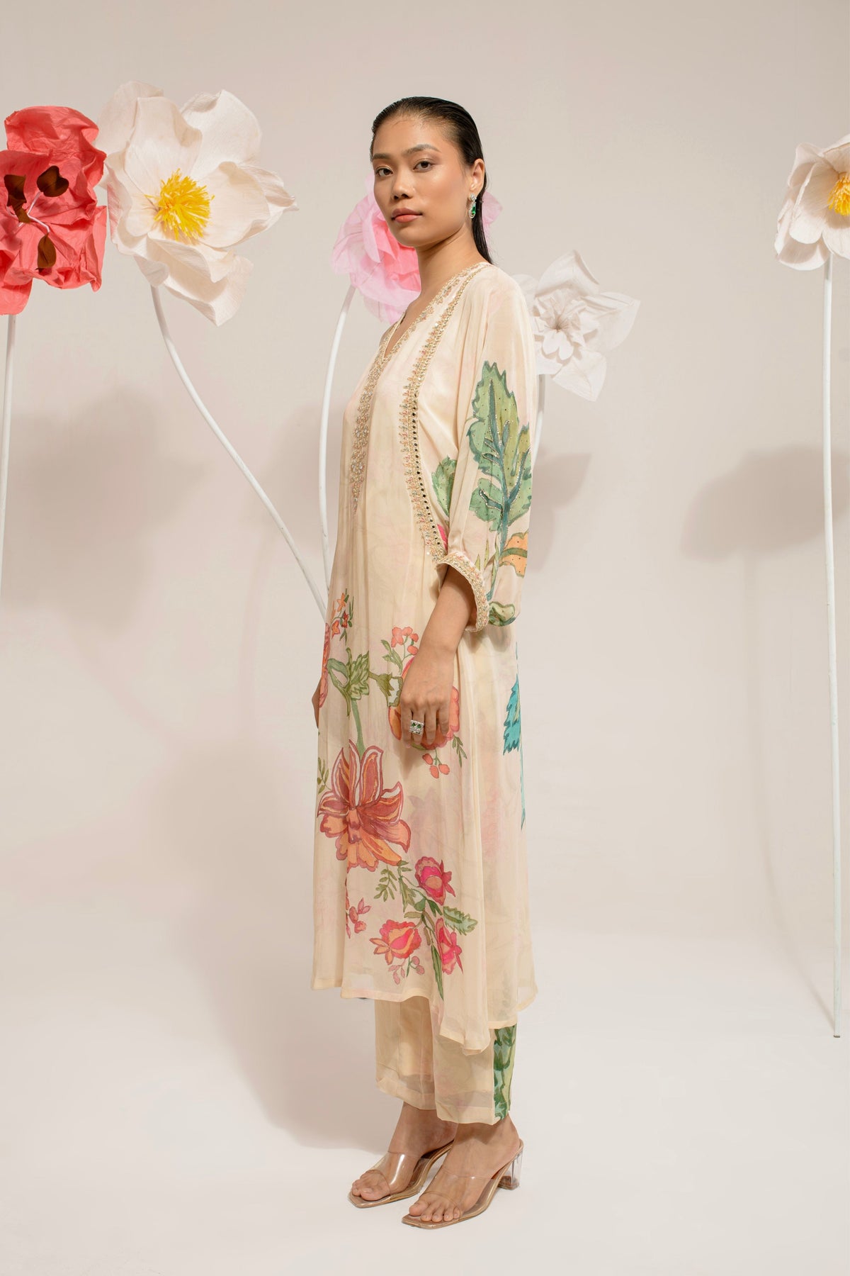 Cream Kurta Set