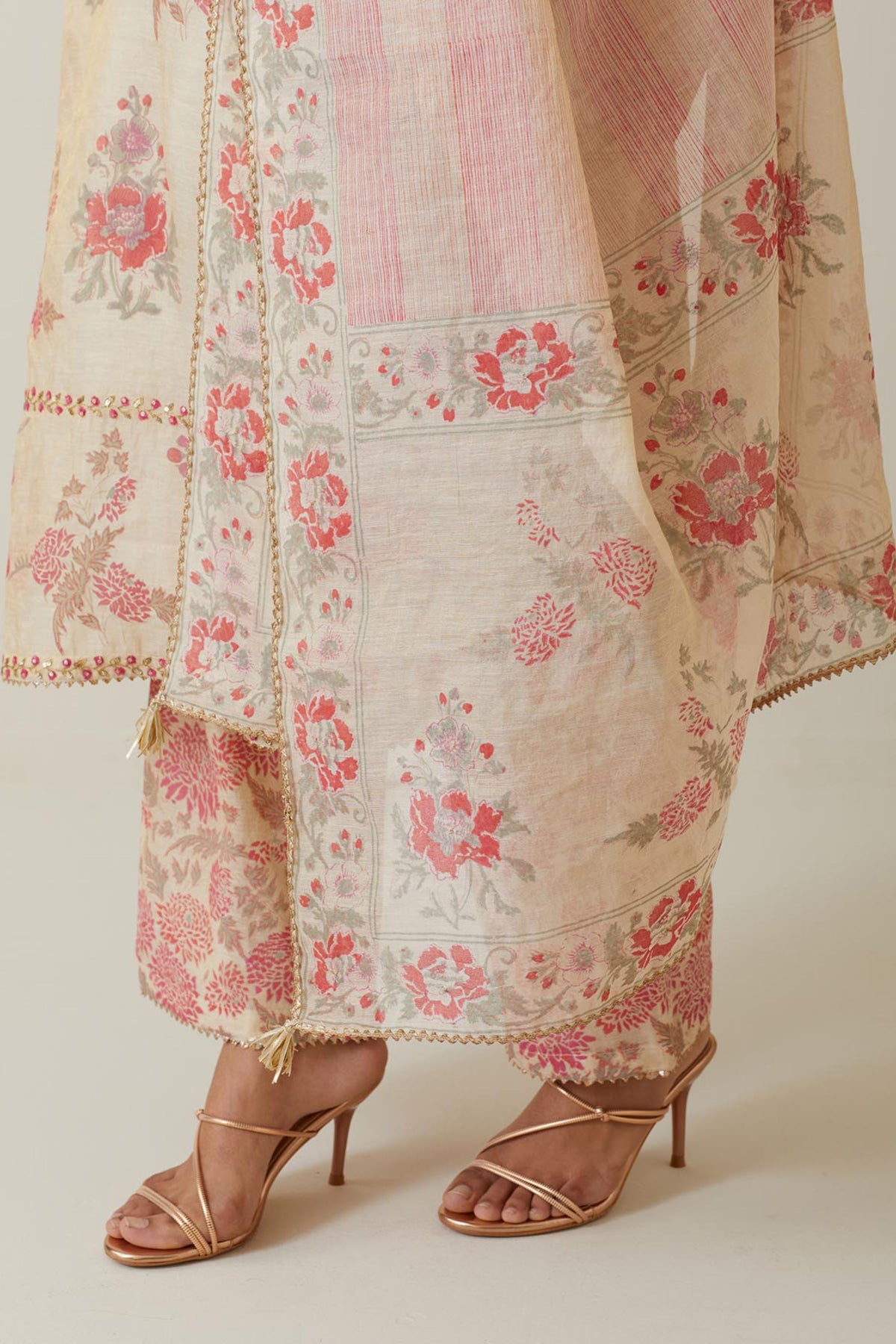 Tissue Chanderi Straight Kurta Set