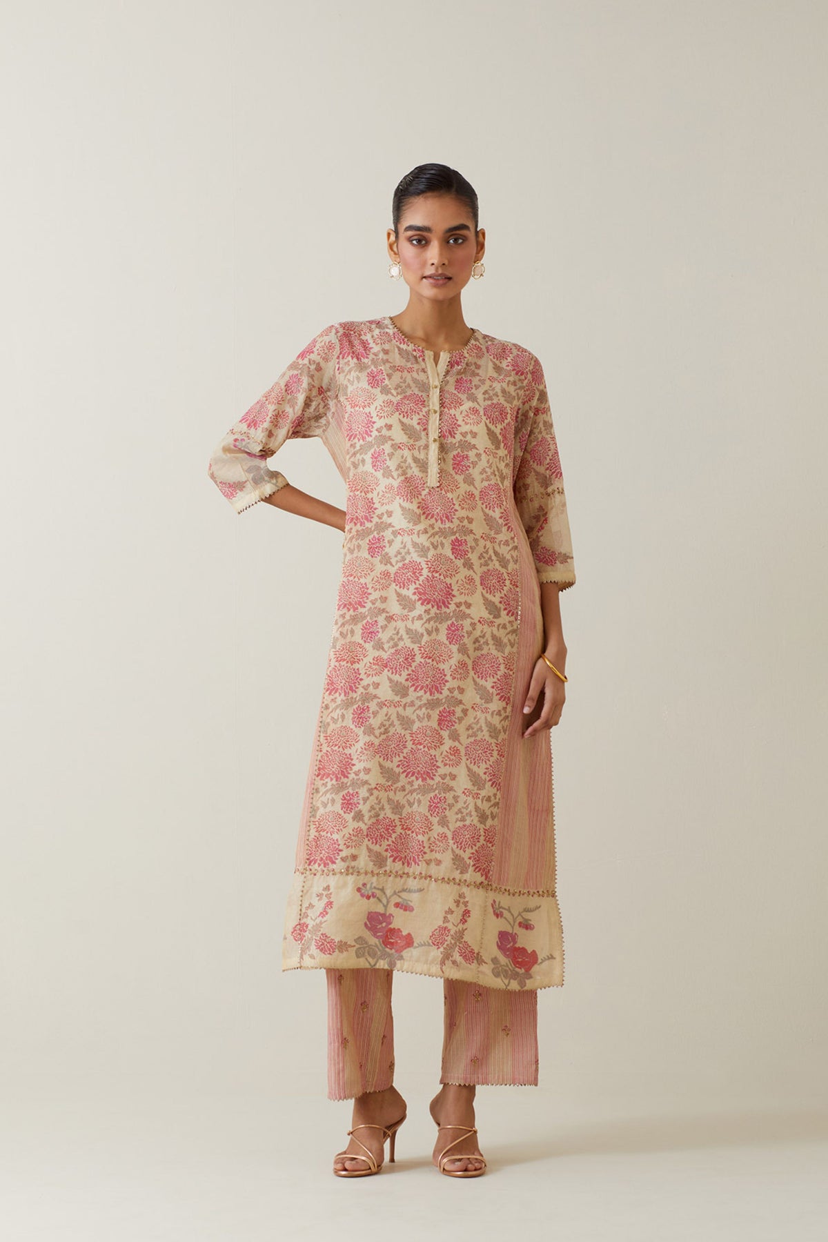 Hand Block Printed Straight Kurta Set