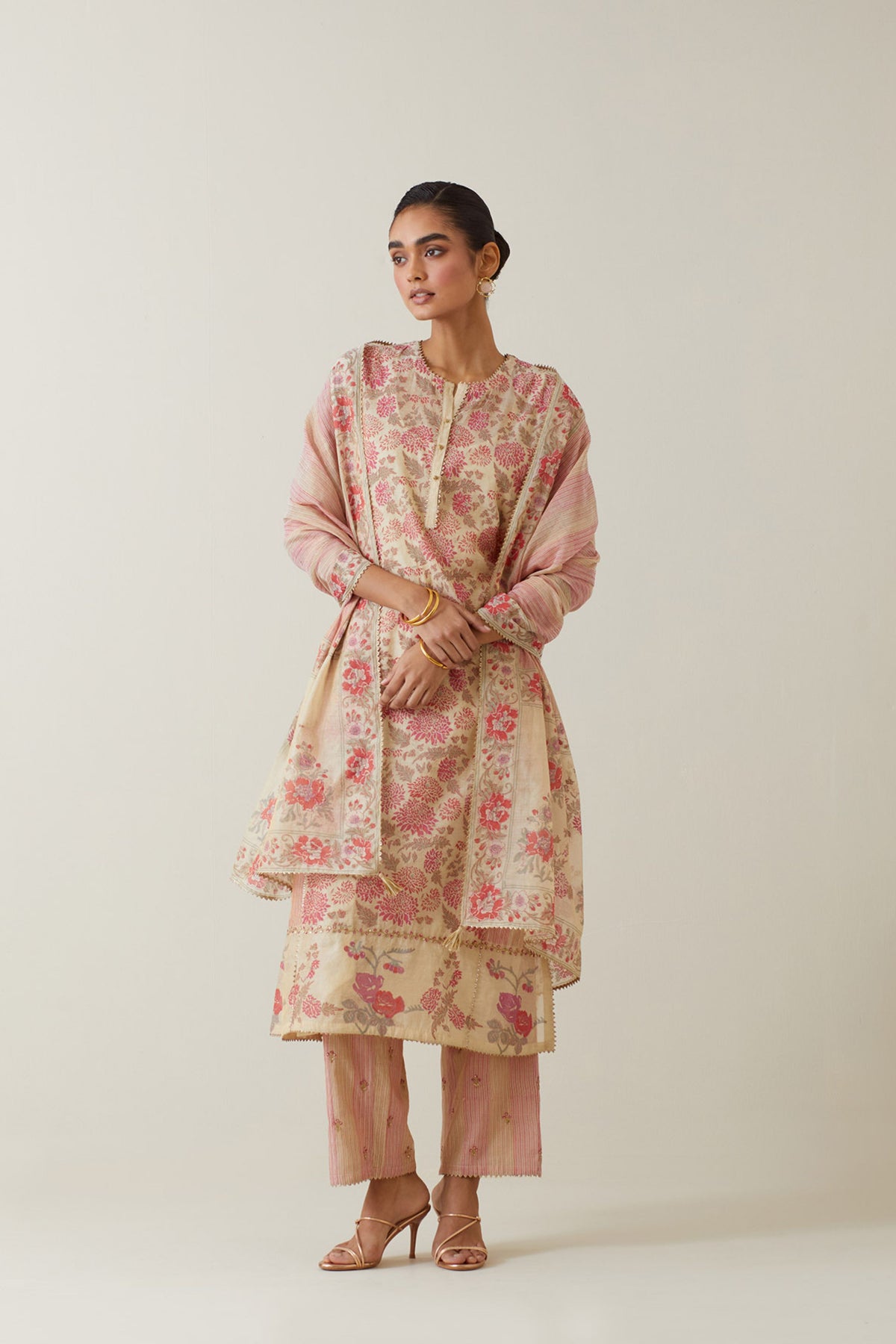 Hand Block Printed Straight Kurta Set