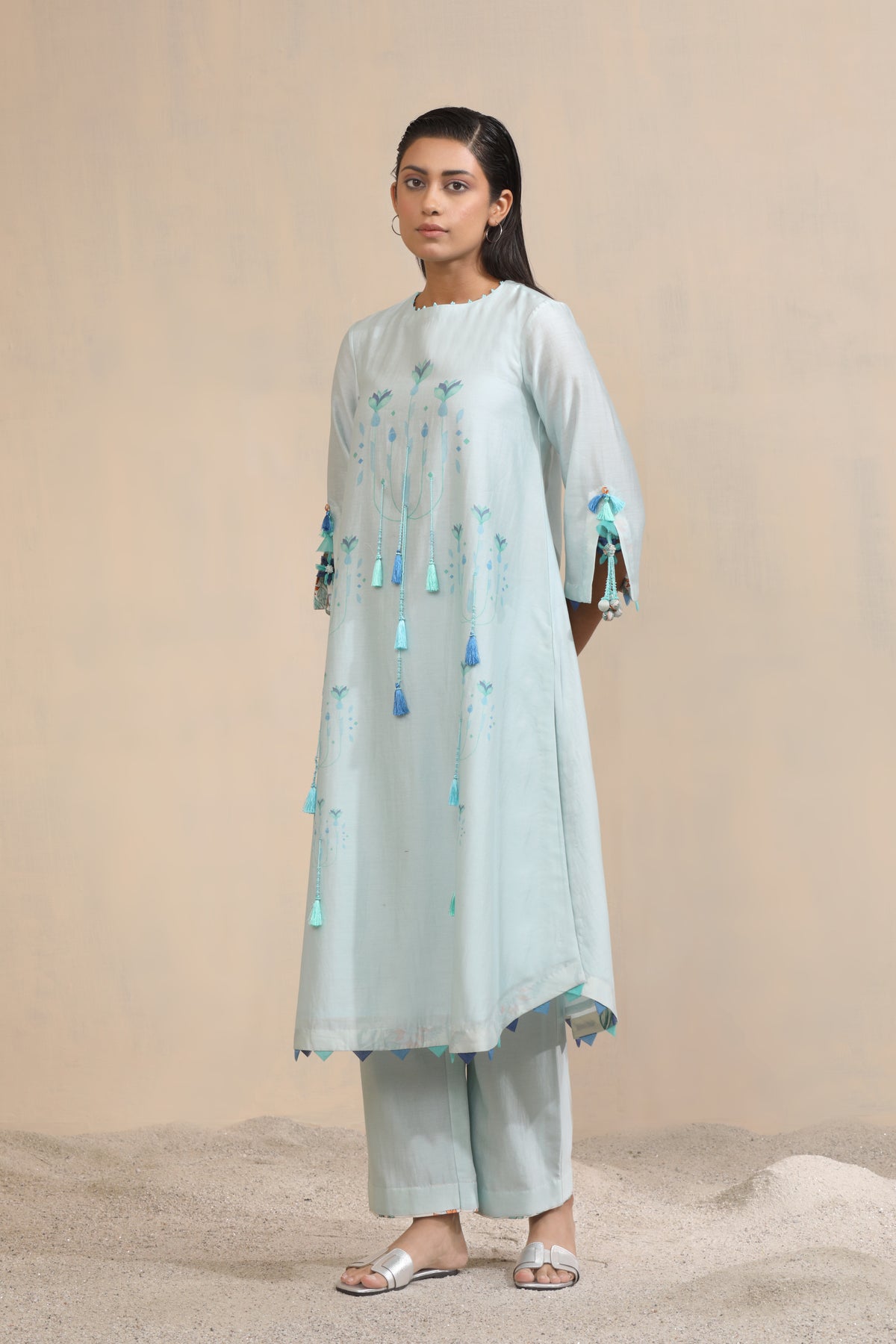 Leher Kurta and Trouser Co-ord Set